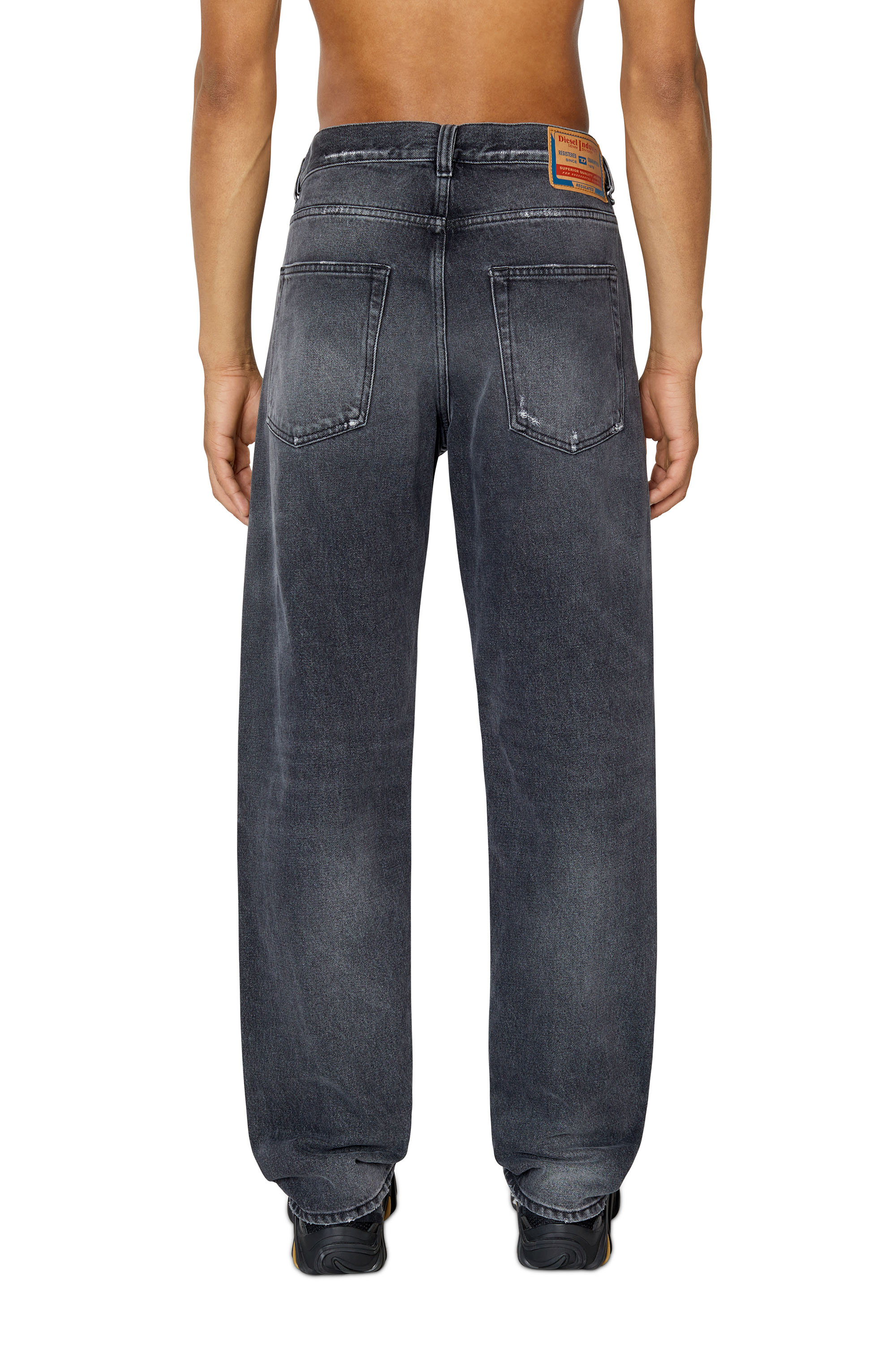 Diesel - 2010 007J5 Straight Jeans, Negro/Gris oscuro - Image 3