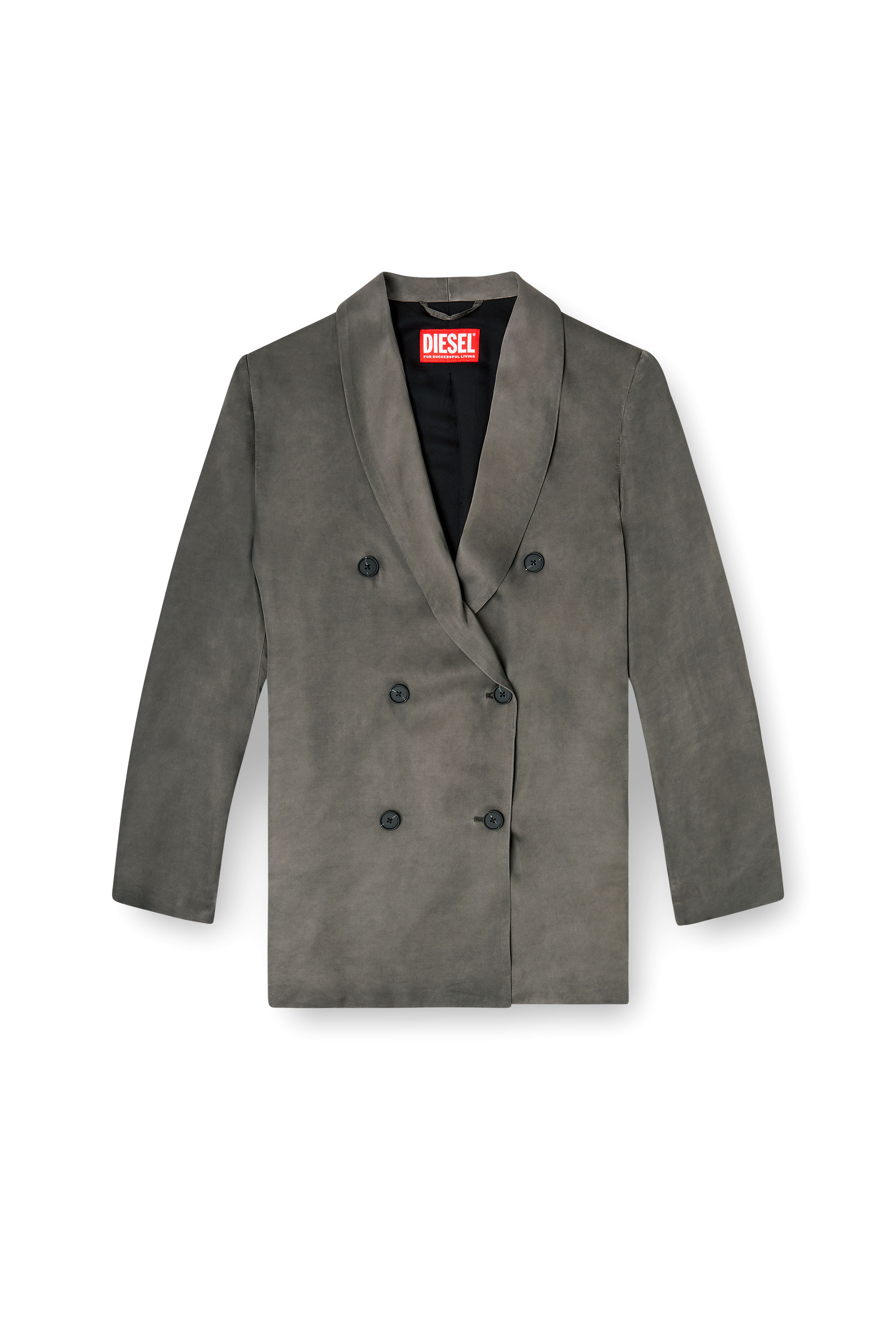 Diesel - G-AVINA-S1, Blazer de viscosa fluida tratada Mujer in Gris - 3