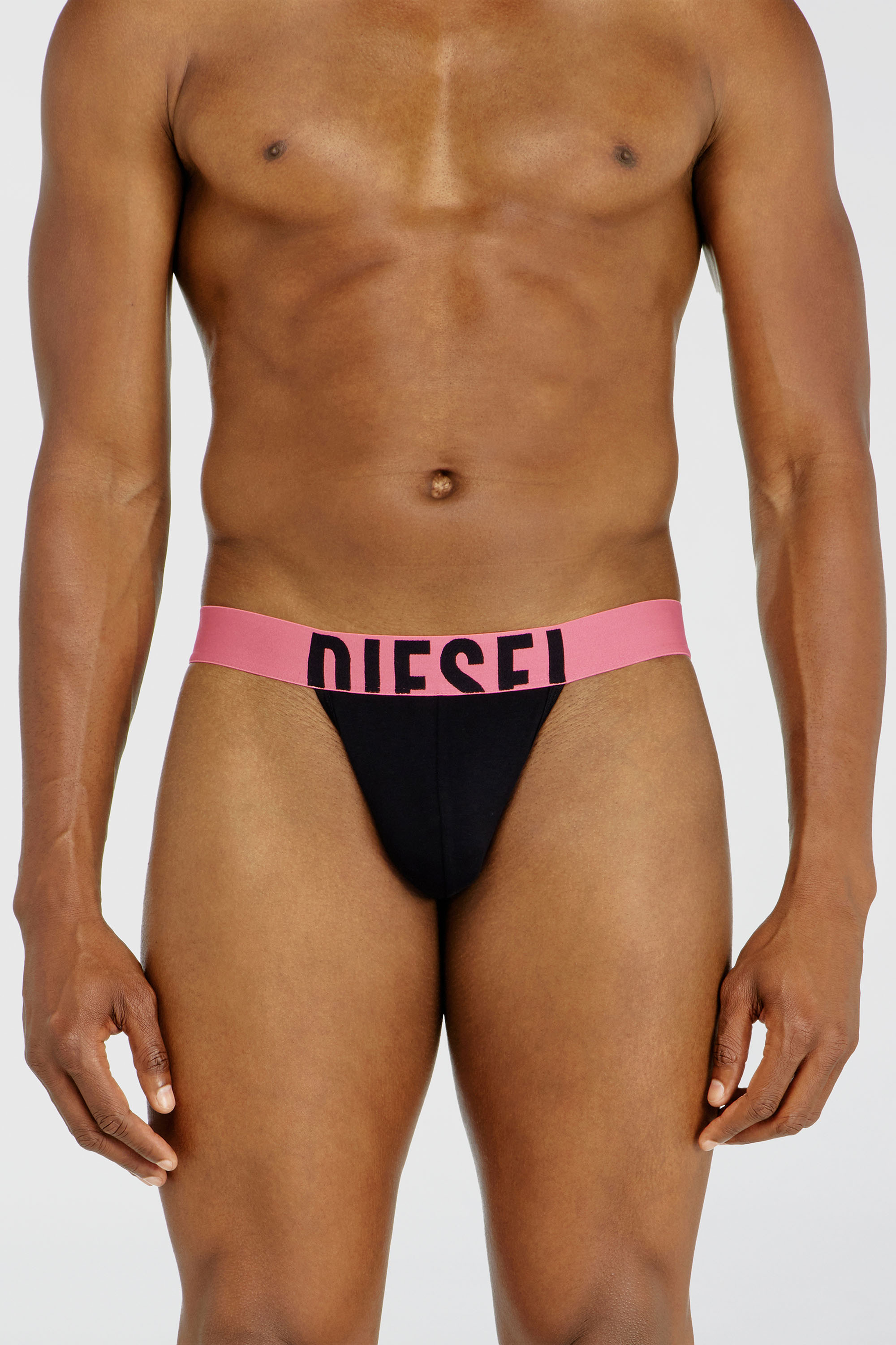 Diesel - FRITZ-D-POP-3PACK, Pack de tres tangas con cintura de logo llamativo Hombre in Negro - 2