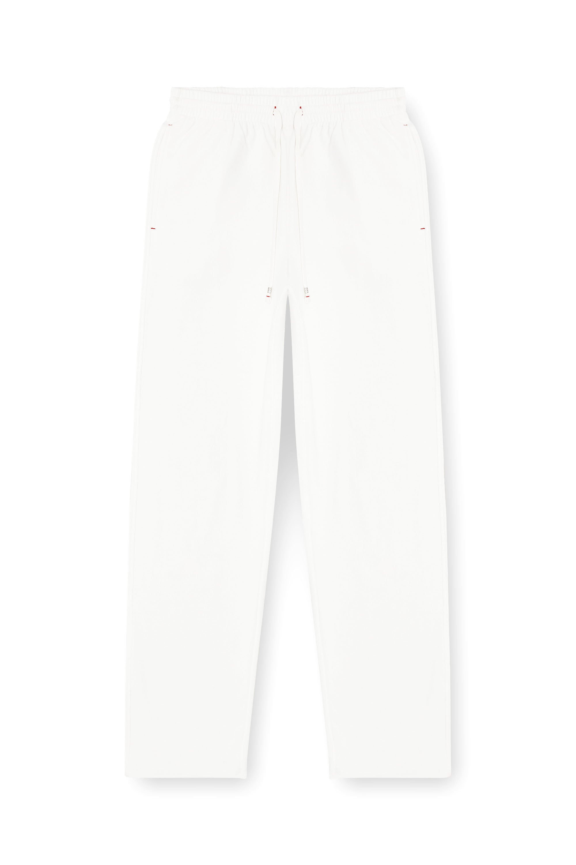 Diesel - INDRA-D-CORE, Pantal&oacute;n de ch&aacute;ndal afelpado con bajos al corte Mujer in Blanco - 2