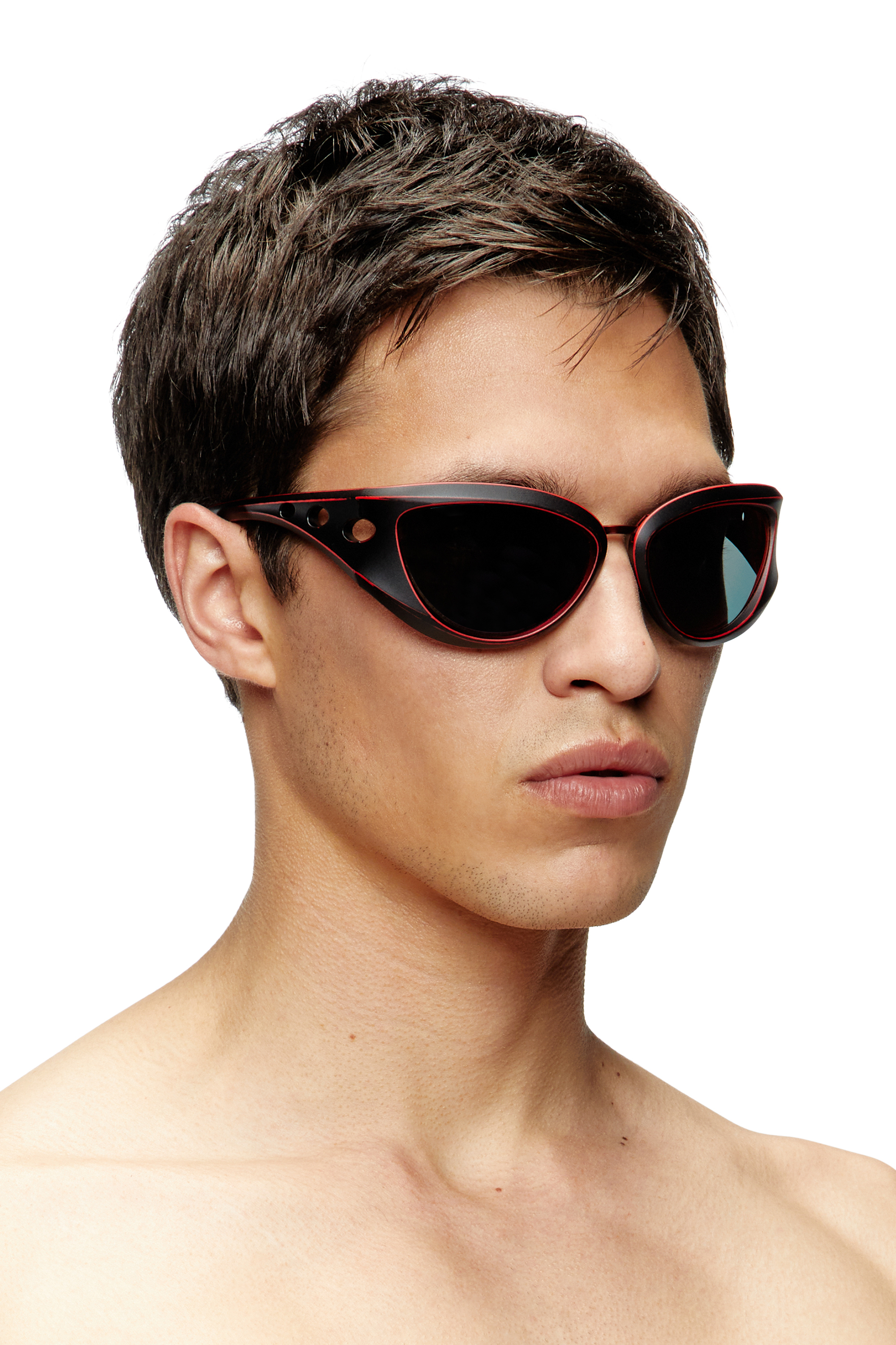 Diesel - 0DL3007U, Gafas de sol estilo cat-eye Unisex in Rojo - 4