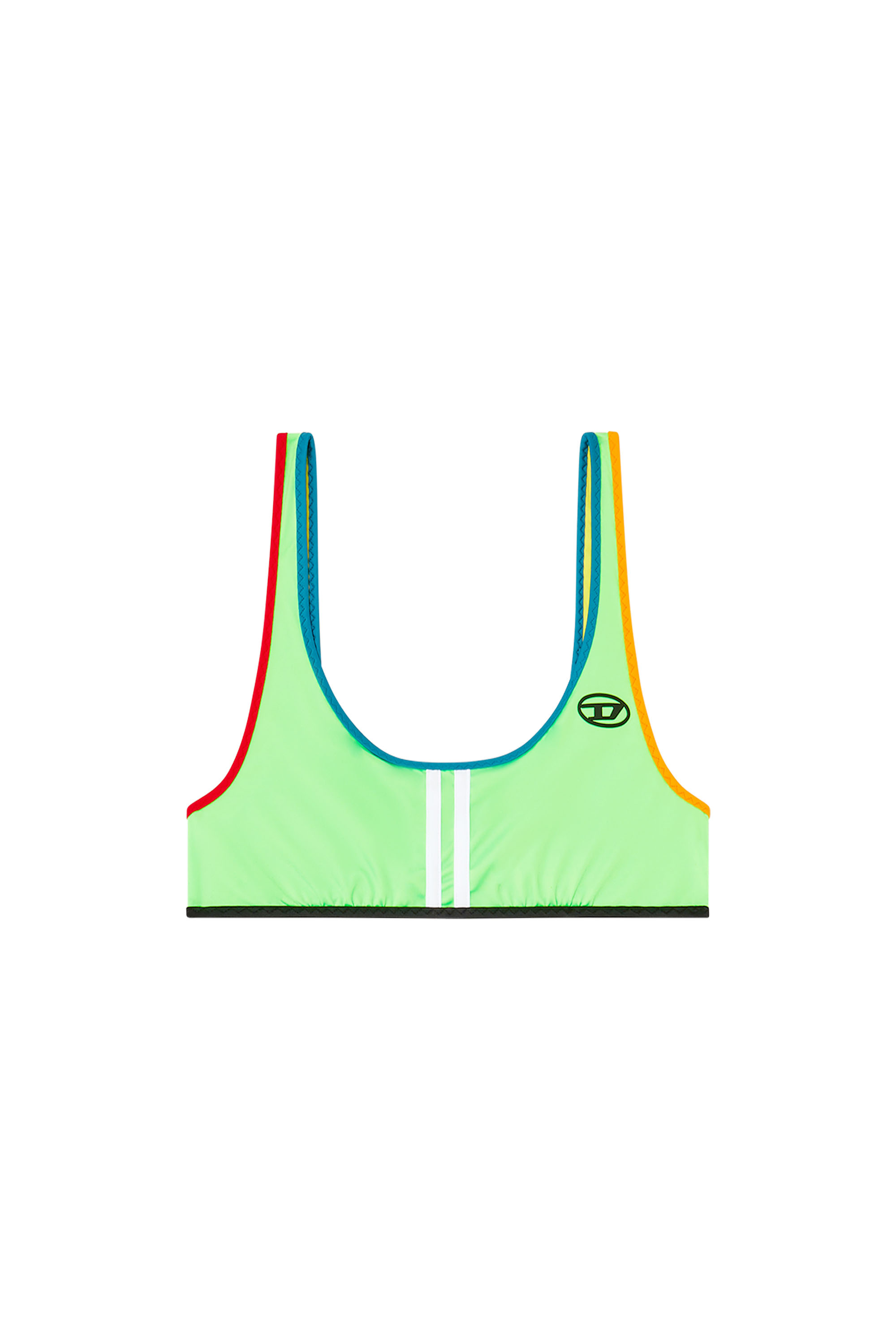 Diesel - JADA-D-POP, Top de bikini de nailon con rayas deportivas Mujer in Multicolor - 3