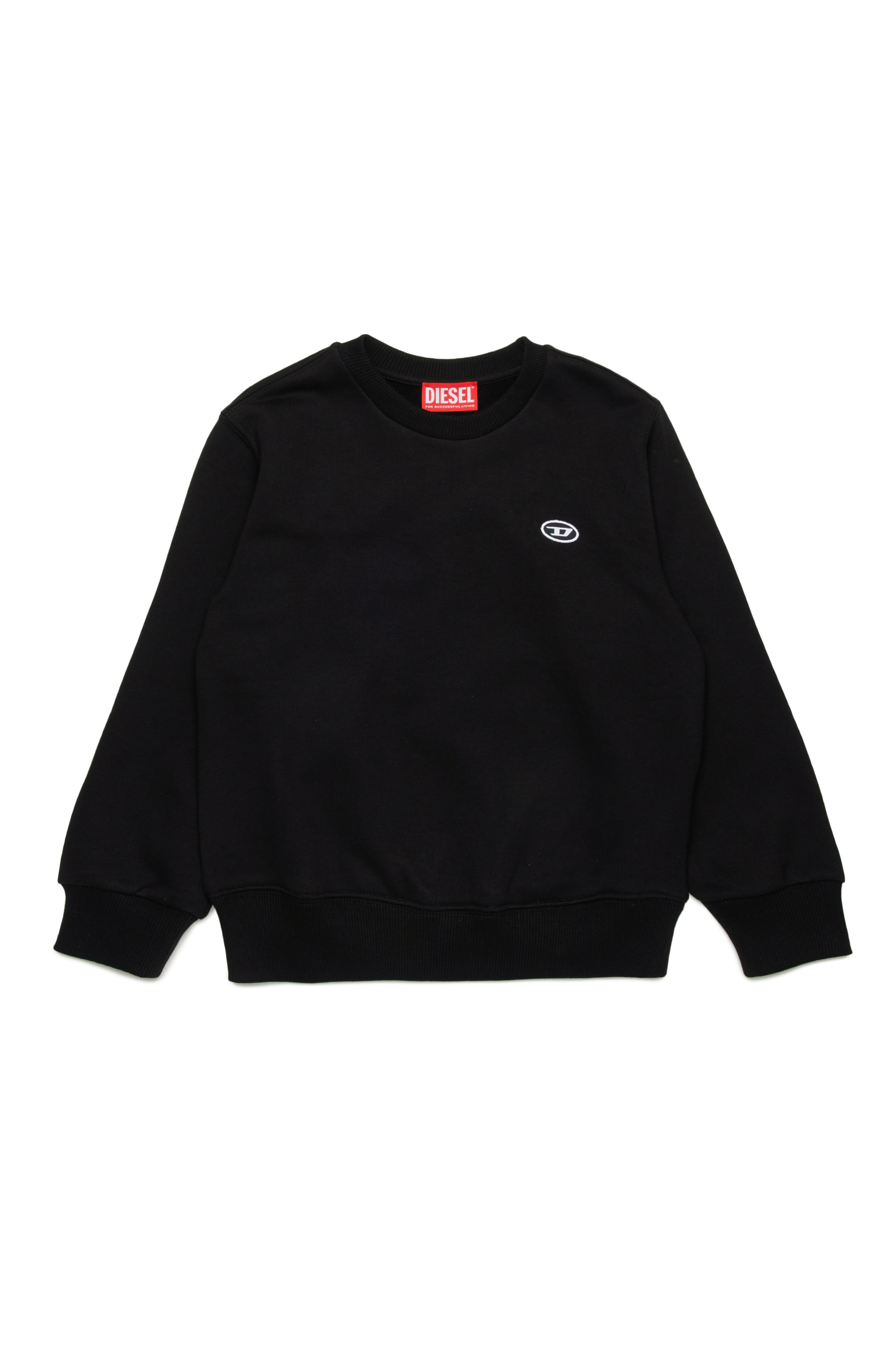 Diesel - SROBDOVALPJ OVER, Sudadera con parche oval D Hombre in Negro - 1