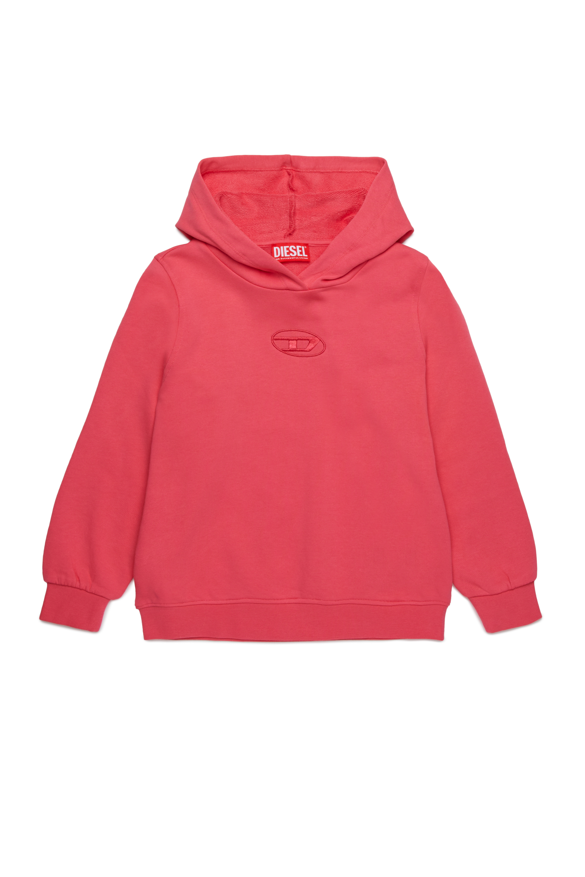 Diesel - SINNY, Sudadera con capucha y bordado Oval D a tono Mujer in Rosa - 1