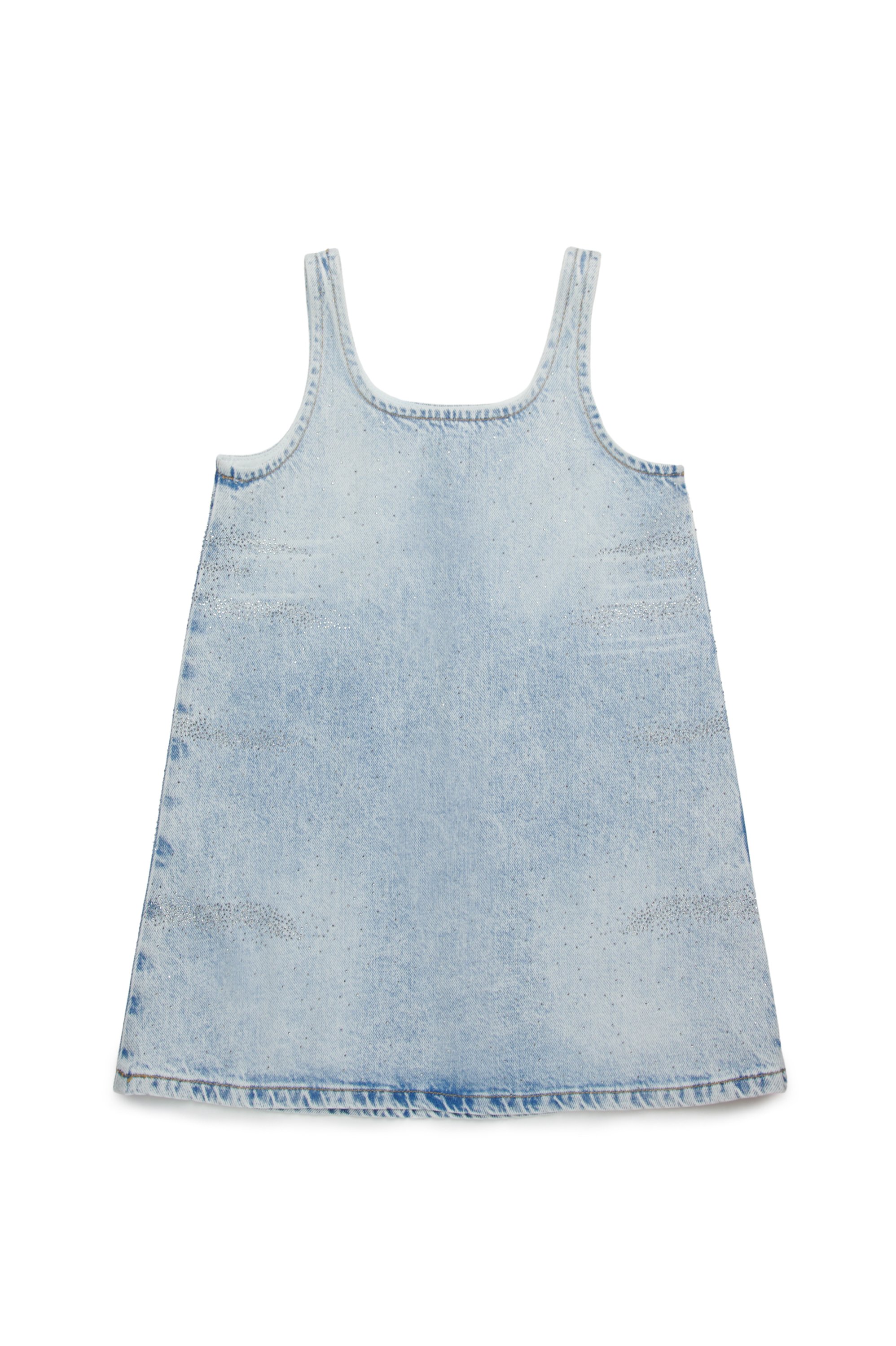 Diesel - DORY, Vestido de denim con microdiamantes Mujer in Azul marino - 2