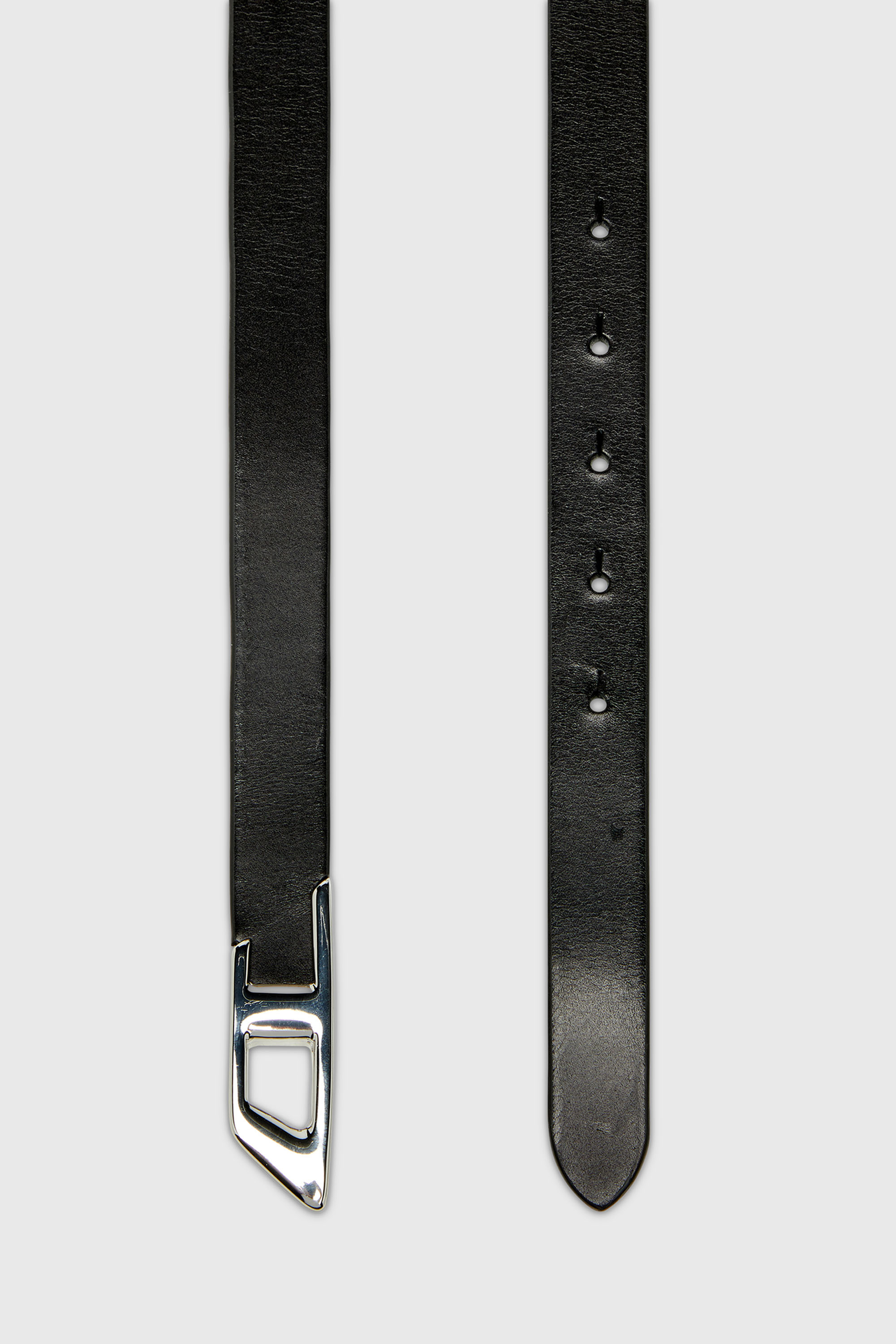 Diesel - B-D LOGO 2.0 20, Cintur&oacute;n 2 cm de cuero con hebilla met&aacute;lica D Mujer in Negro - 2