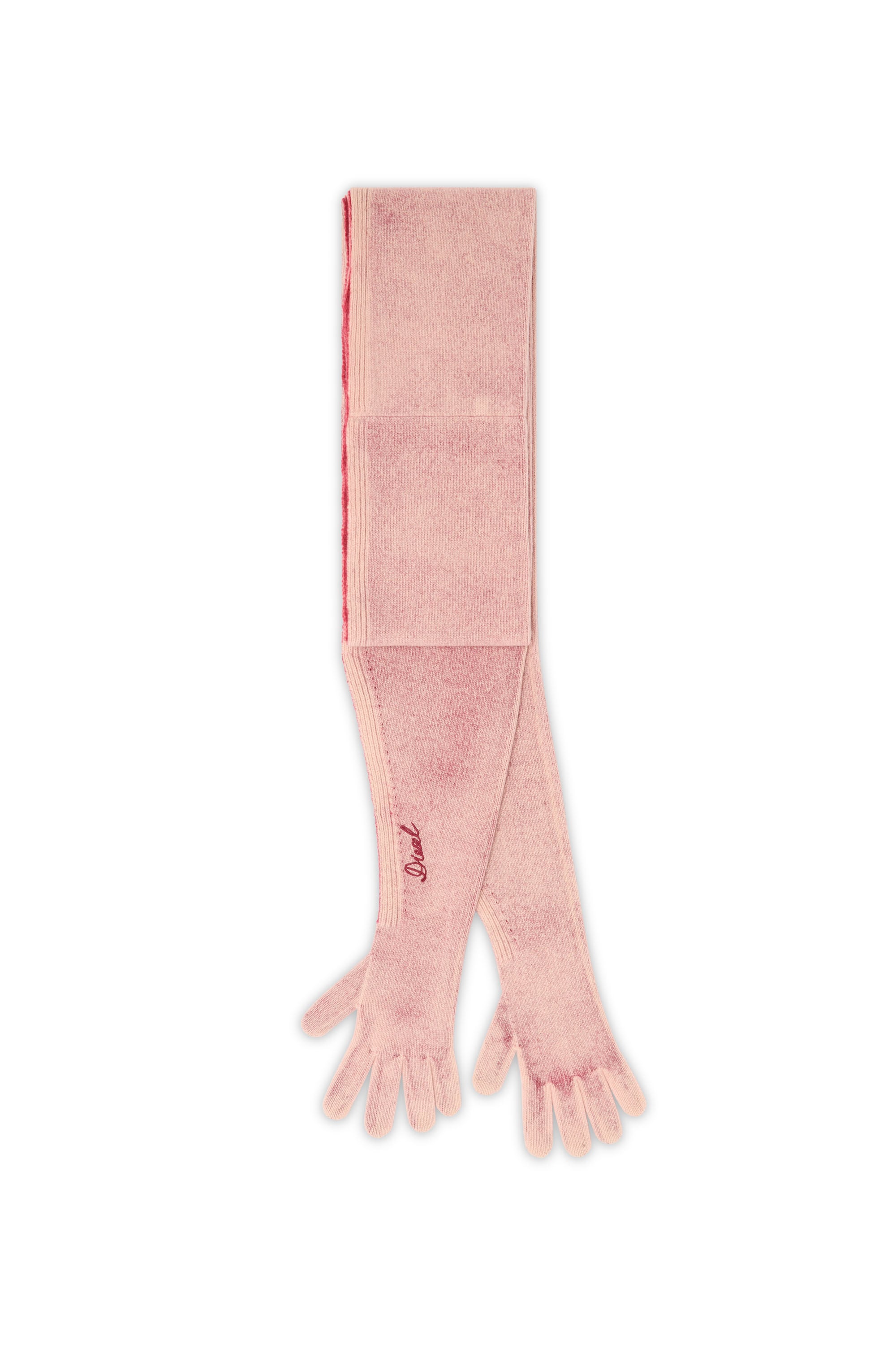 Diesel - K-EVIN, Guante-bufanda h&iacute;brido de lana bicolor Unisex in Rosa - 1