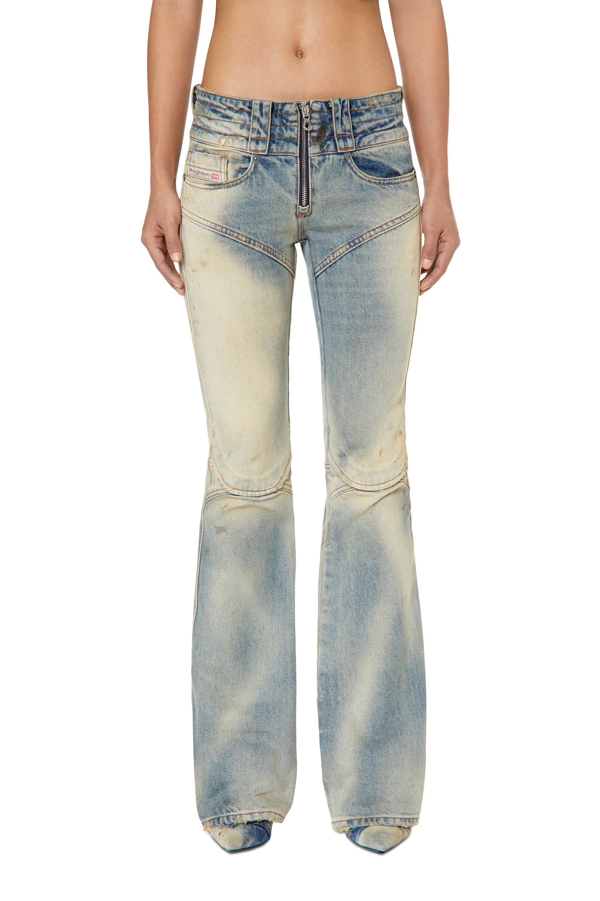 Diesel - Belthy 0ENAF Bootcut and Flare Jeans, Azul Claro - Image 1