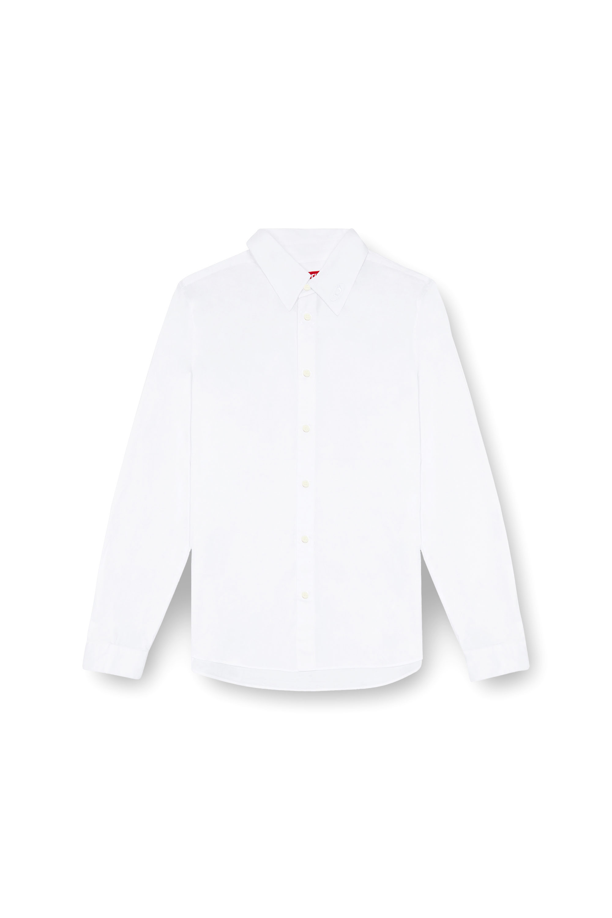 Diesel - S-FITTY-A, Camisa formal con cuello con el logotipo bordado Hombre in Blanco - 3