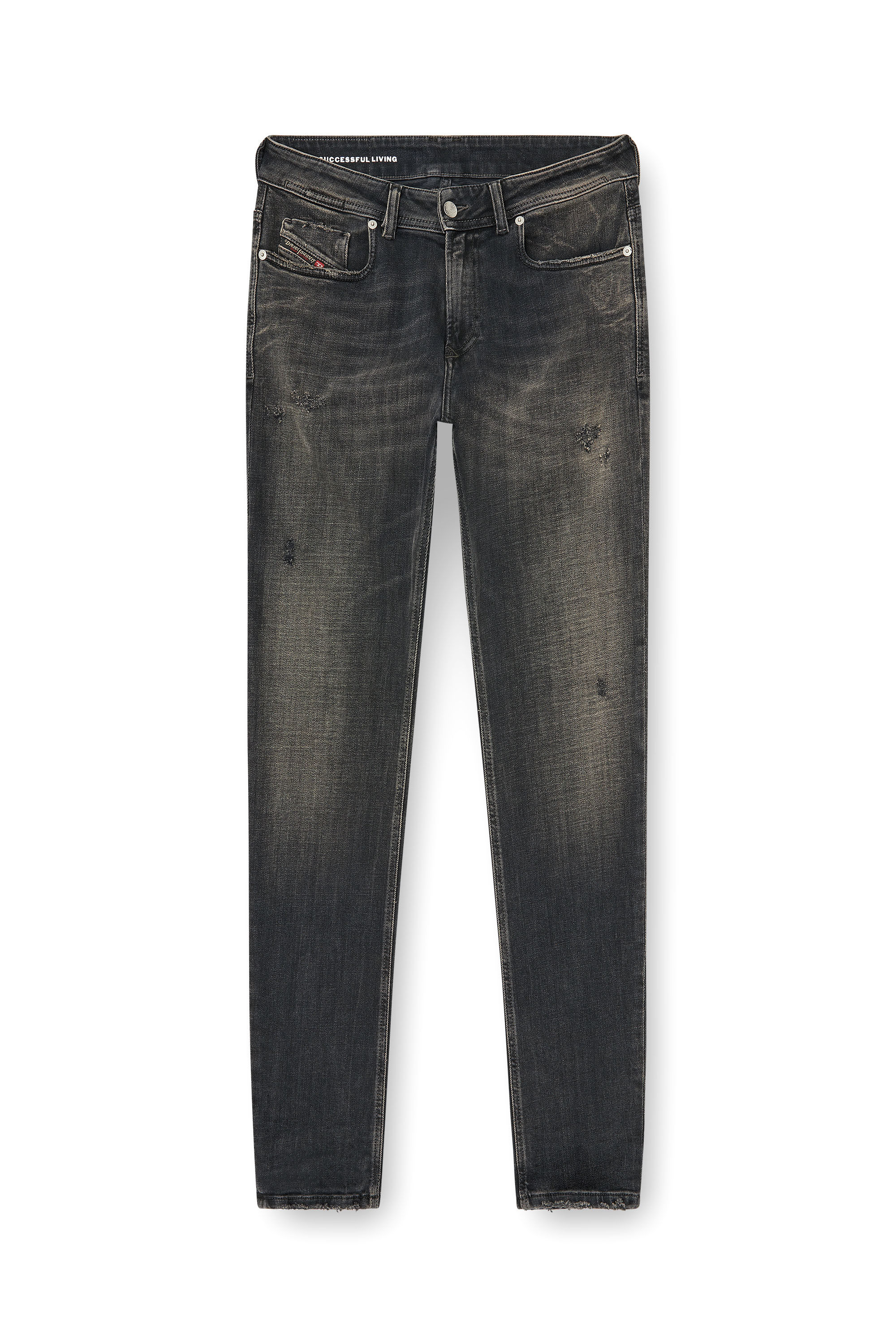 Diesel - Skinny Jeans 1979 Sleenker 09P77 Hombre, Negro/Gris oscuro - 3