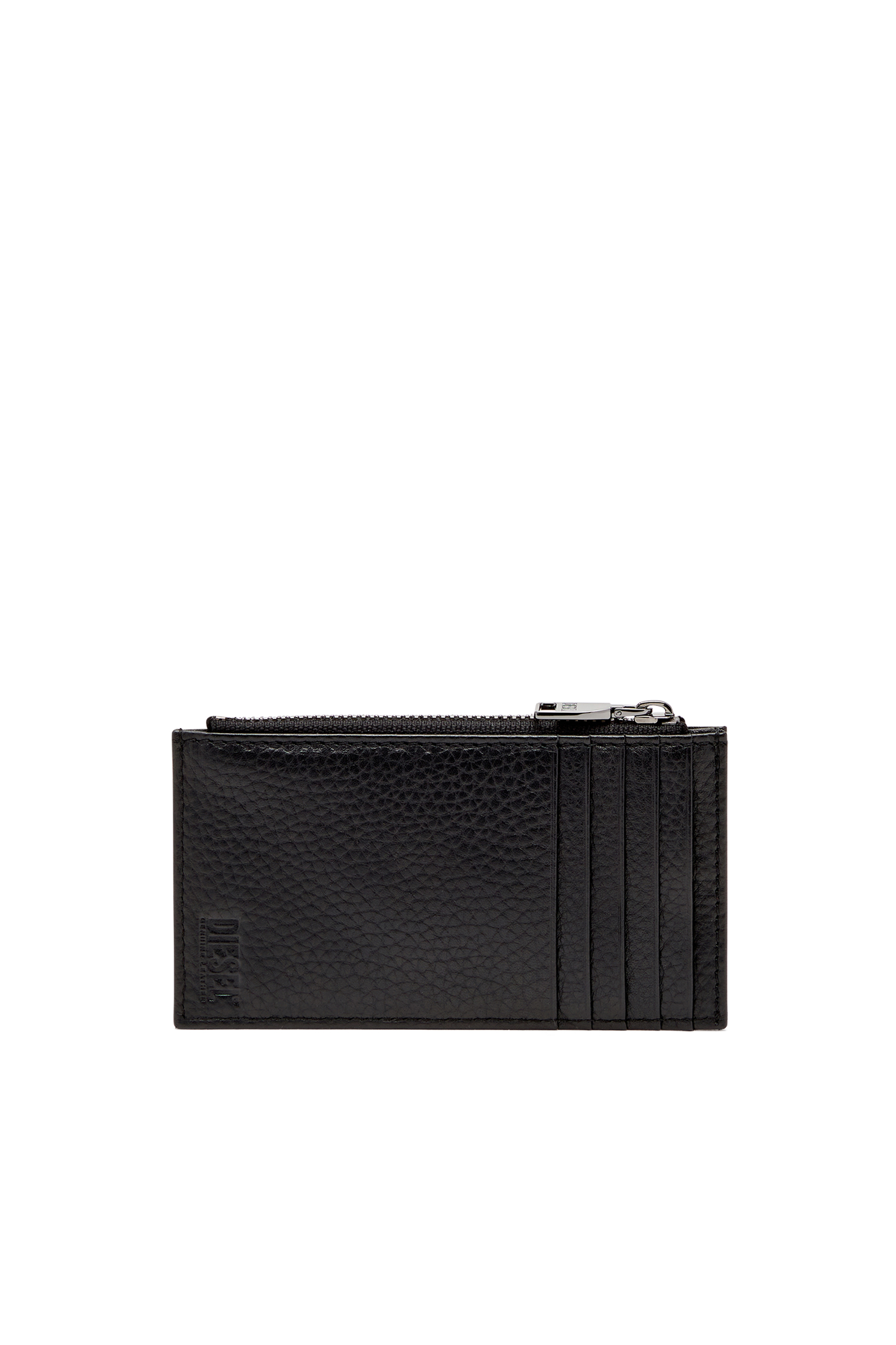 Diesel - HISSU EVO CARD HOLDER III, Flat card holder in grainy leather Hombre in Negro - 2