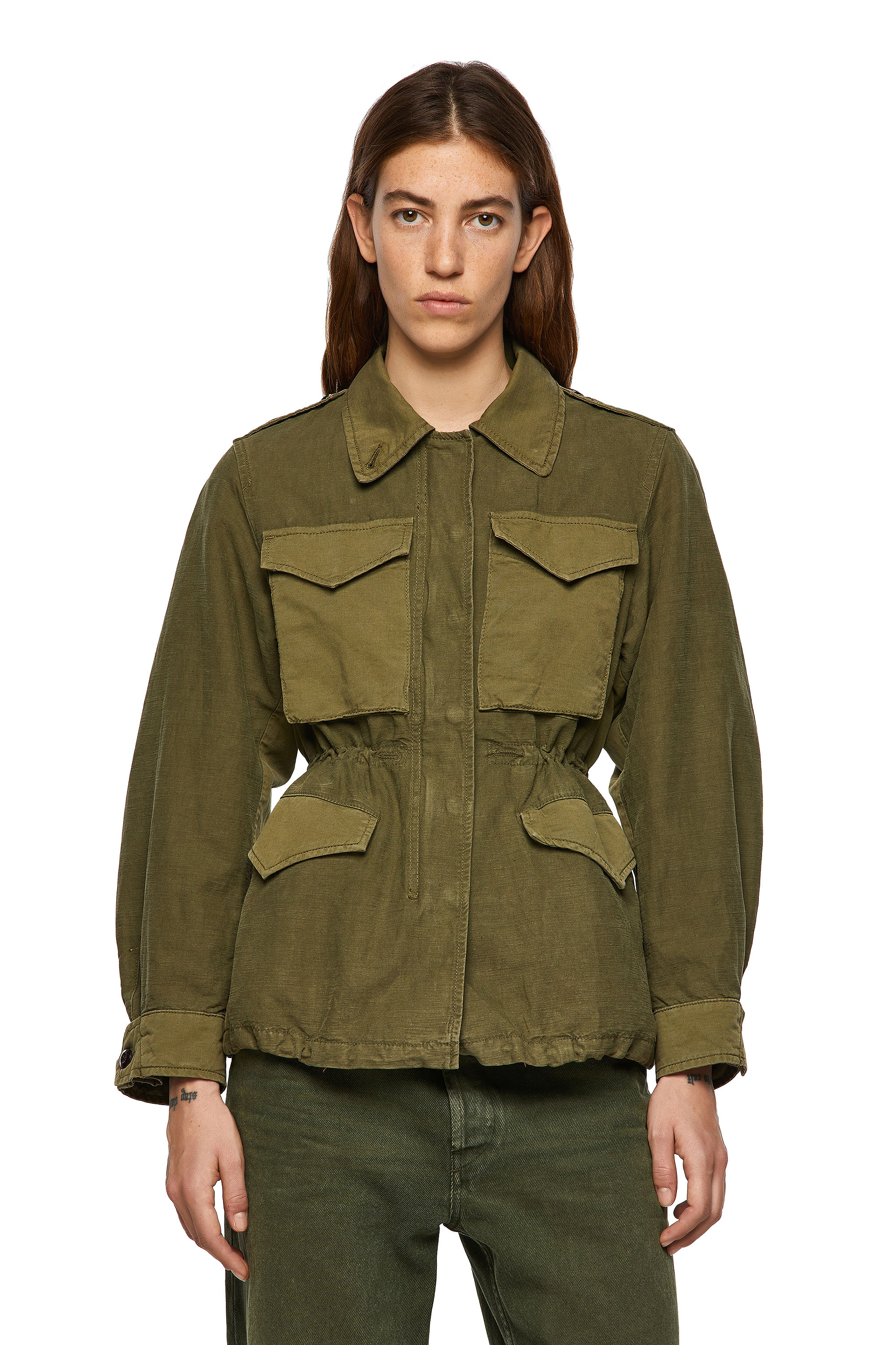 G-CLAUDIA, Verde Militar - Chaquetas
