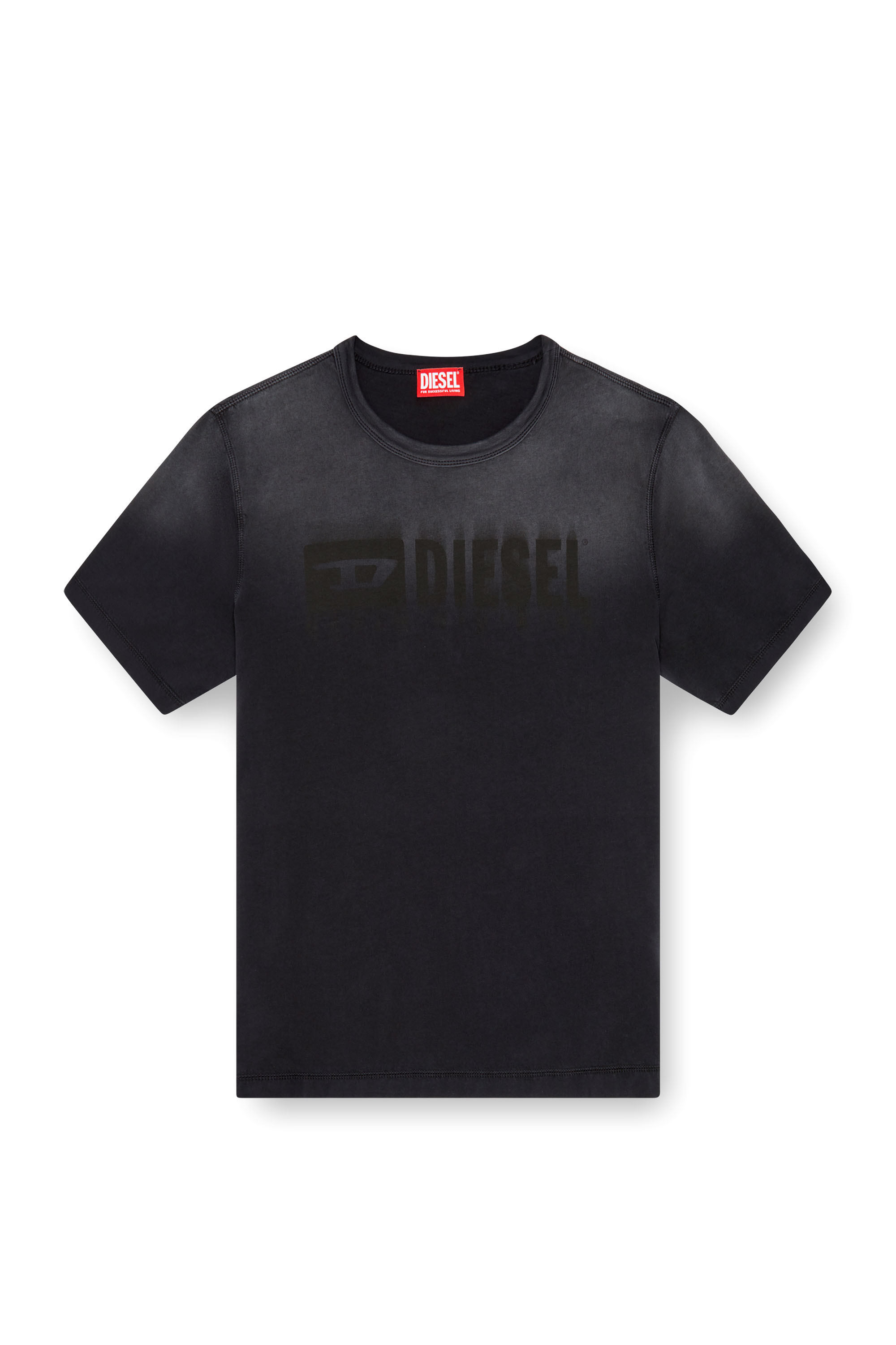 Diesel - T-ADJUST-K4, Hombre Camiseta con tratamiento desteñido por el sol in Negro - Image 3