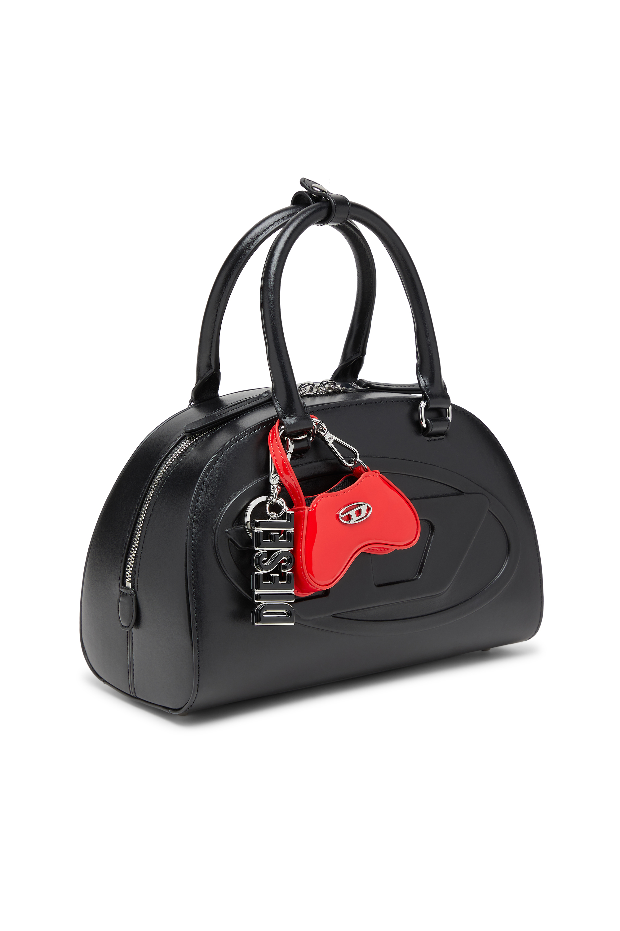 Diesel - 1DR DOME CROSSBODY, 1DR Dome-Mini bolso de cuero tipo bowling Mujer in Negro - 2