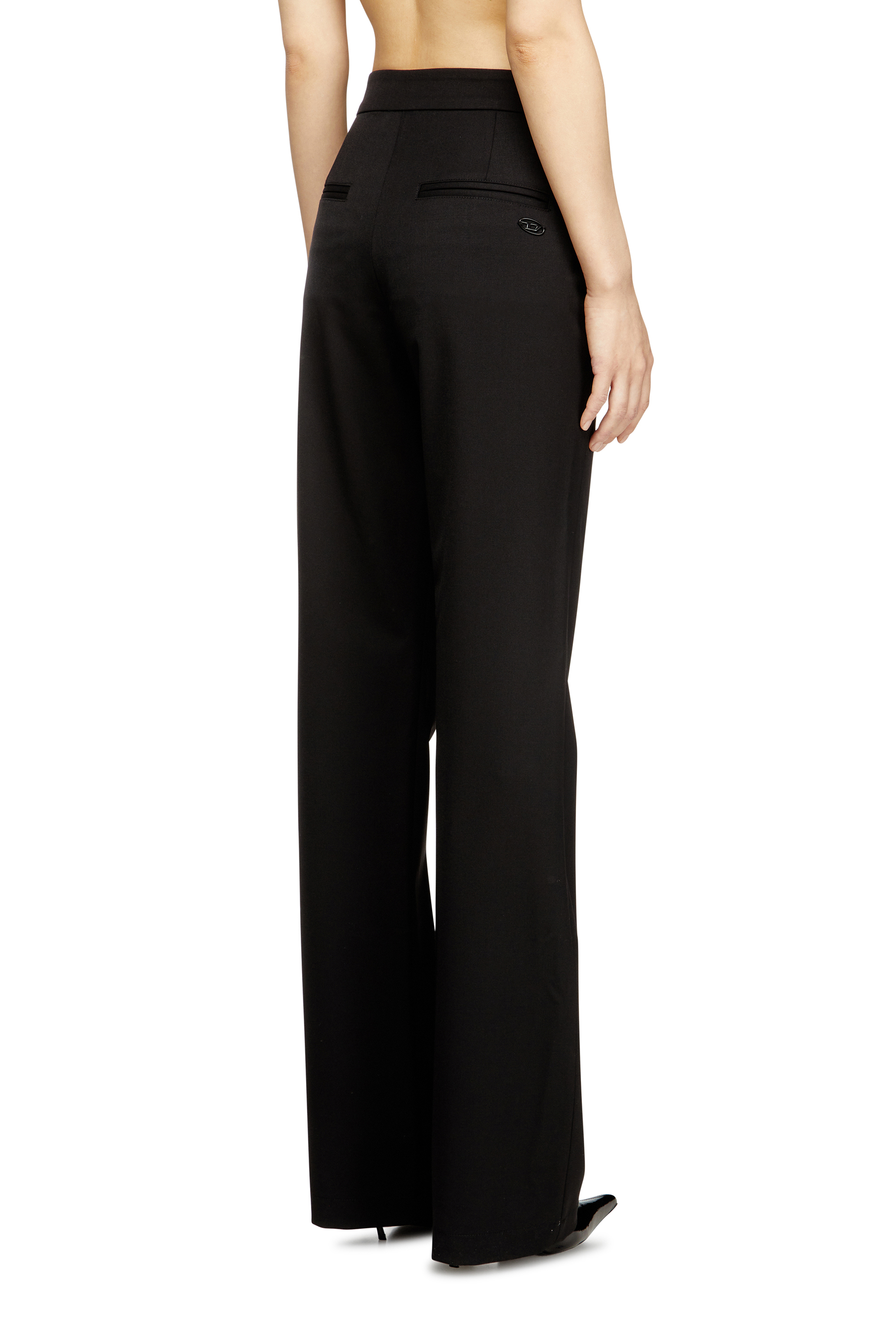 Diesel - P-ROMISE-S3, Woman's Pants in cool wool in Black - 2