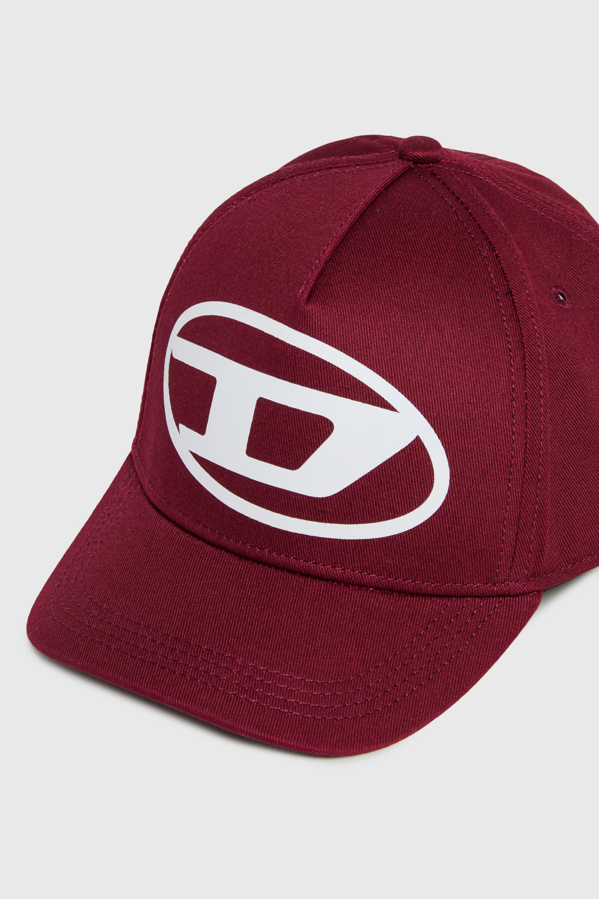 Diesel - FLIMO, Gorra de b&eacute;isbol con Logo Oval D estampado Hombre in Rojo - 3