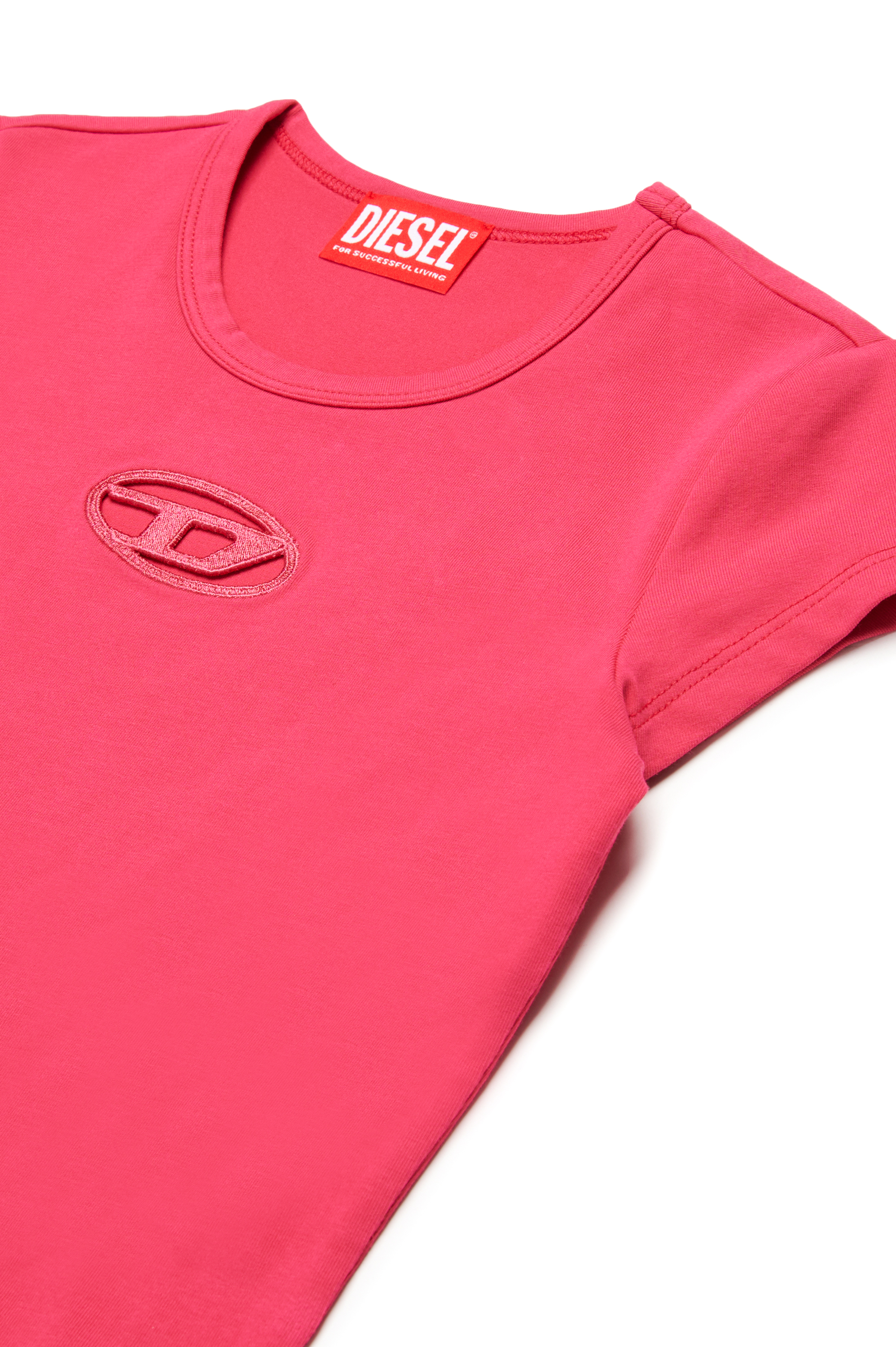 Diesel - TANGIE, Camiseta con logotipo Oval D recortado Mujer in Rosa - 3