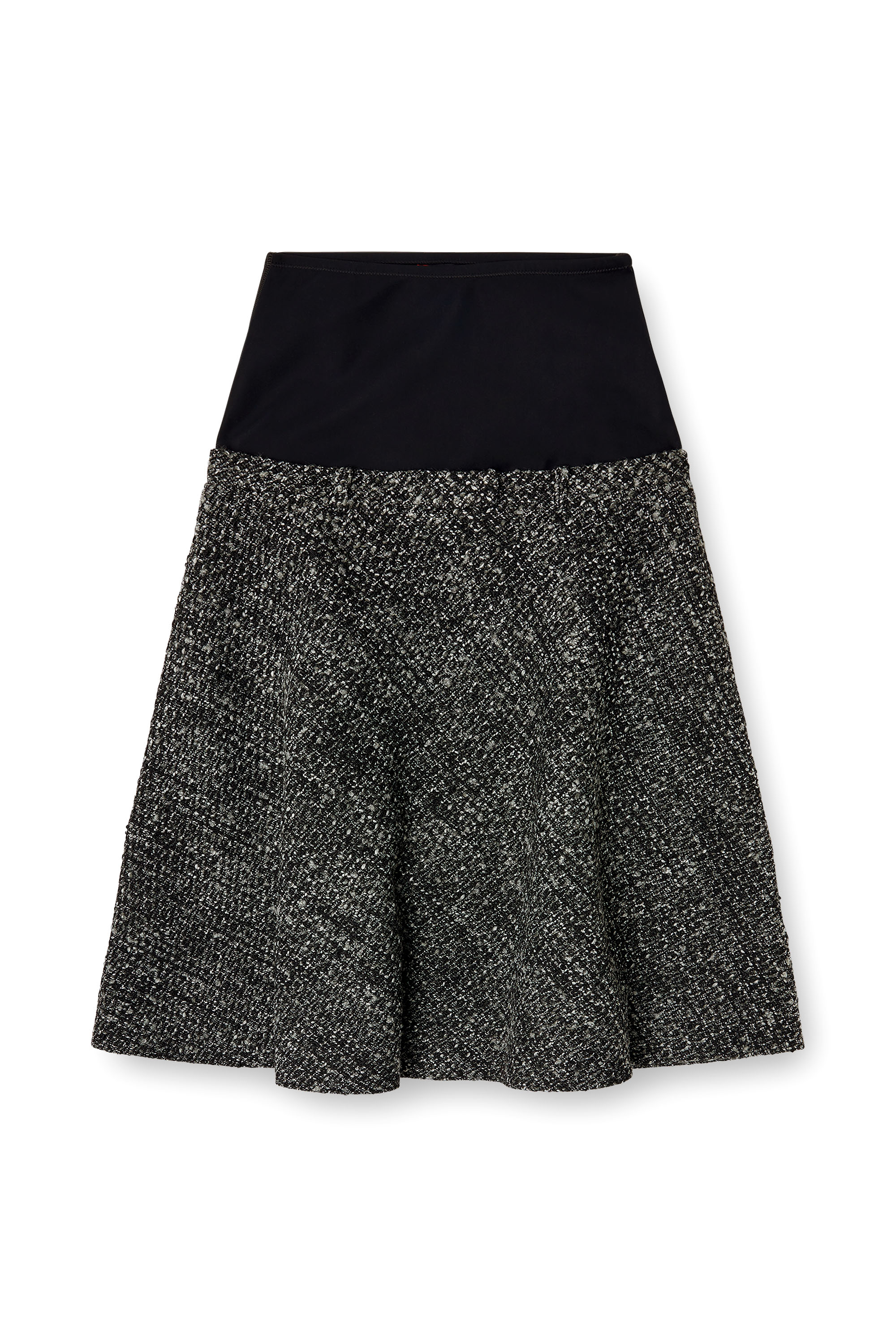 Diesel - O-GRACE, Falda bouclé con cintura elástica Mujer in Negro - 3
