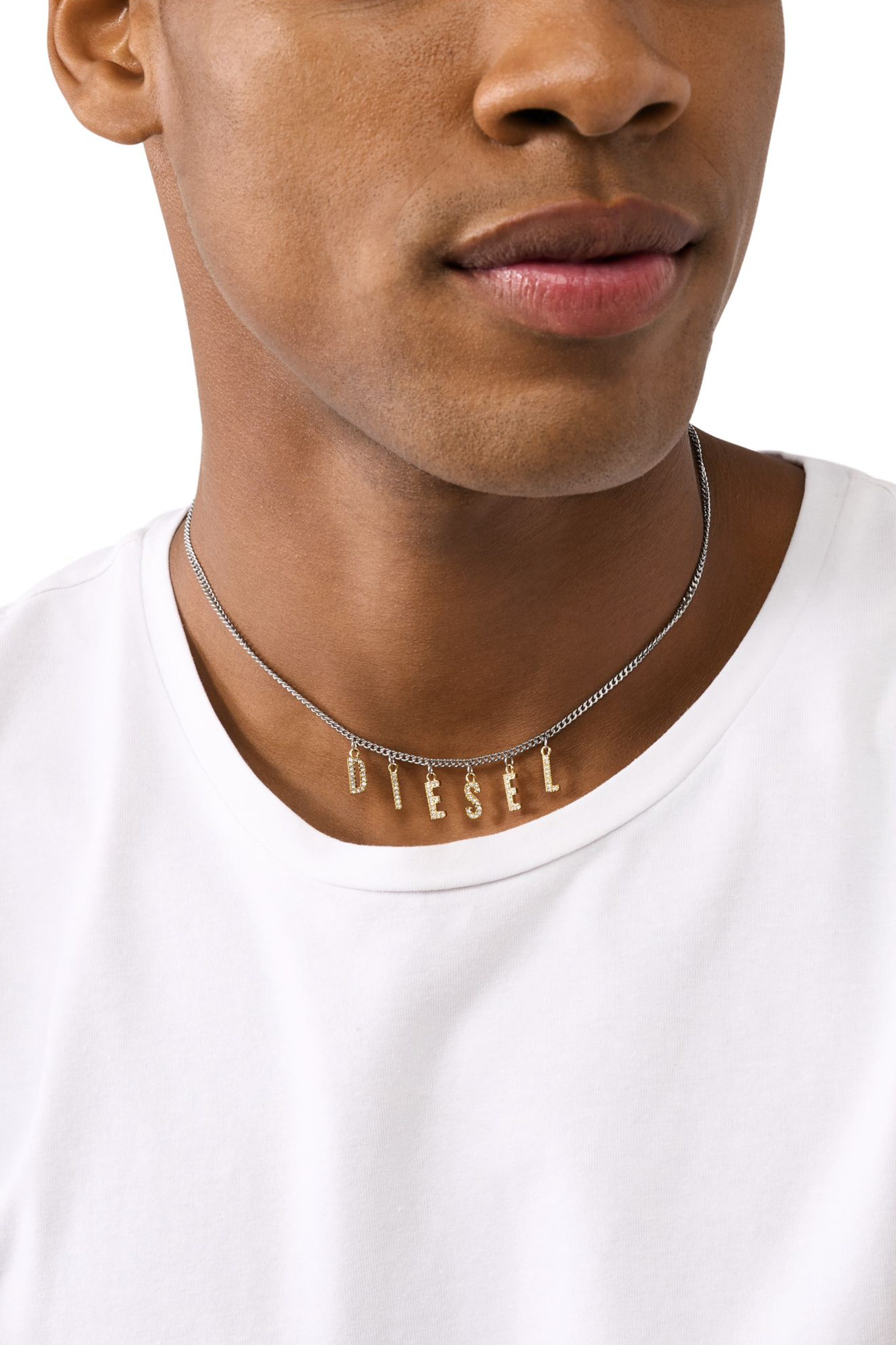 Diesel - DX1545931 JEWEL, Collar de cadena de acero inoxidable Unisex in Plateado - 3