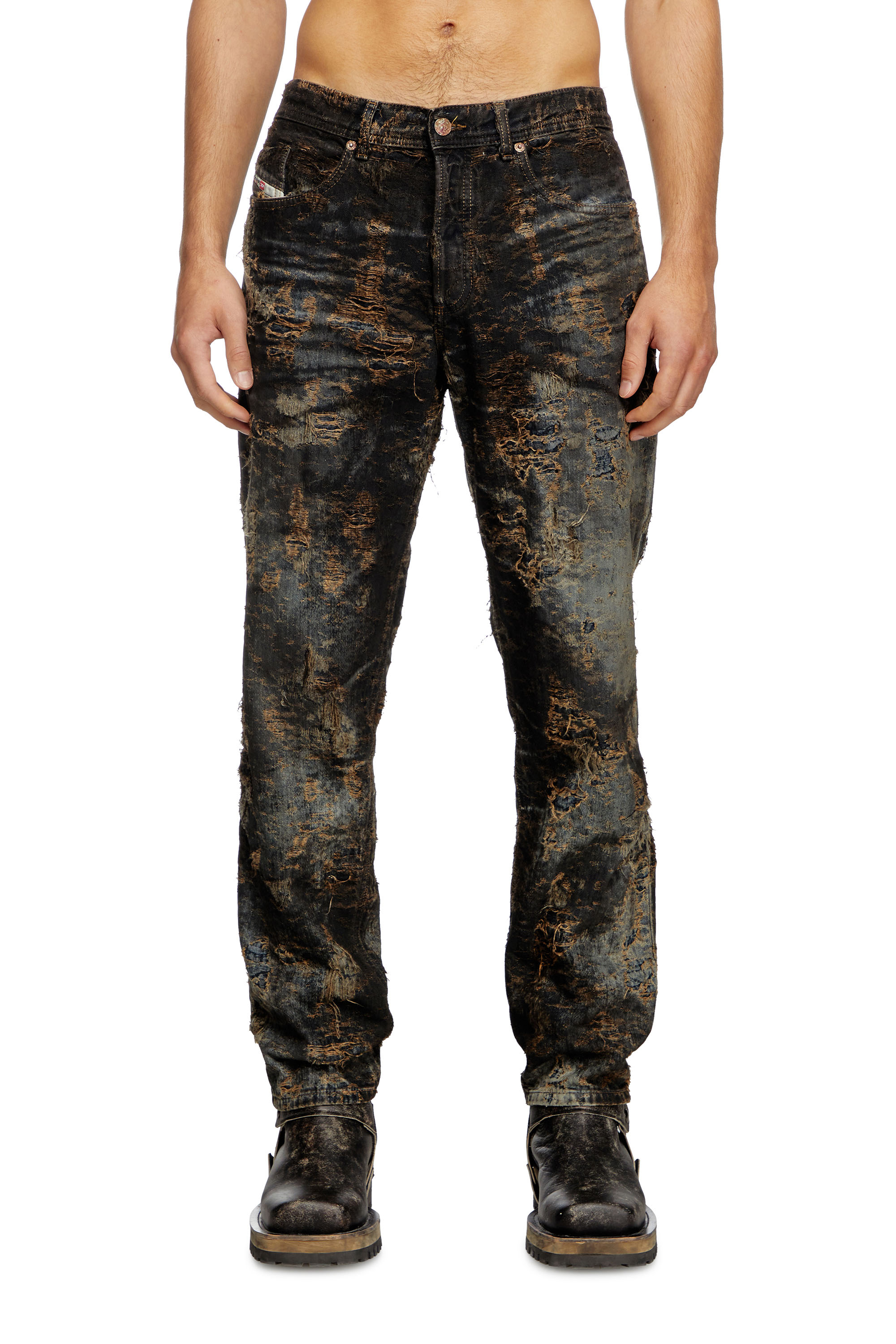 Diesel - Regular Jeans 2023 D-Finitive 0ABCW Hombre, Negro/Gris oscuro - 1