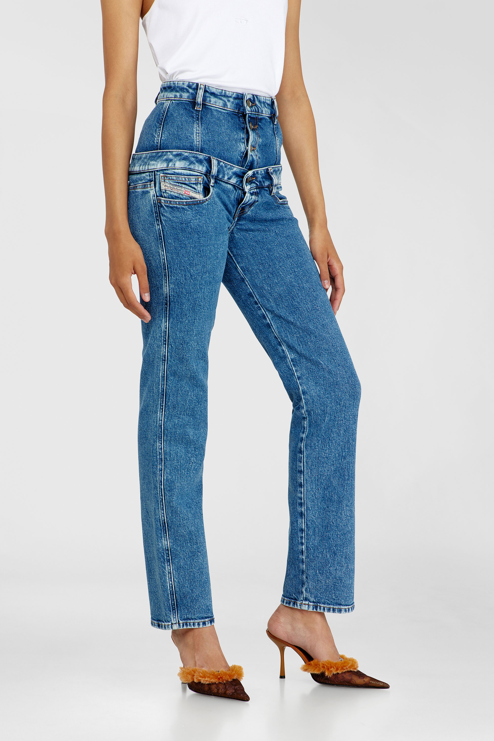 Diesel - Slim Jeans D-Fynora 007EU Mujer, Azul medio - 7