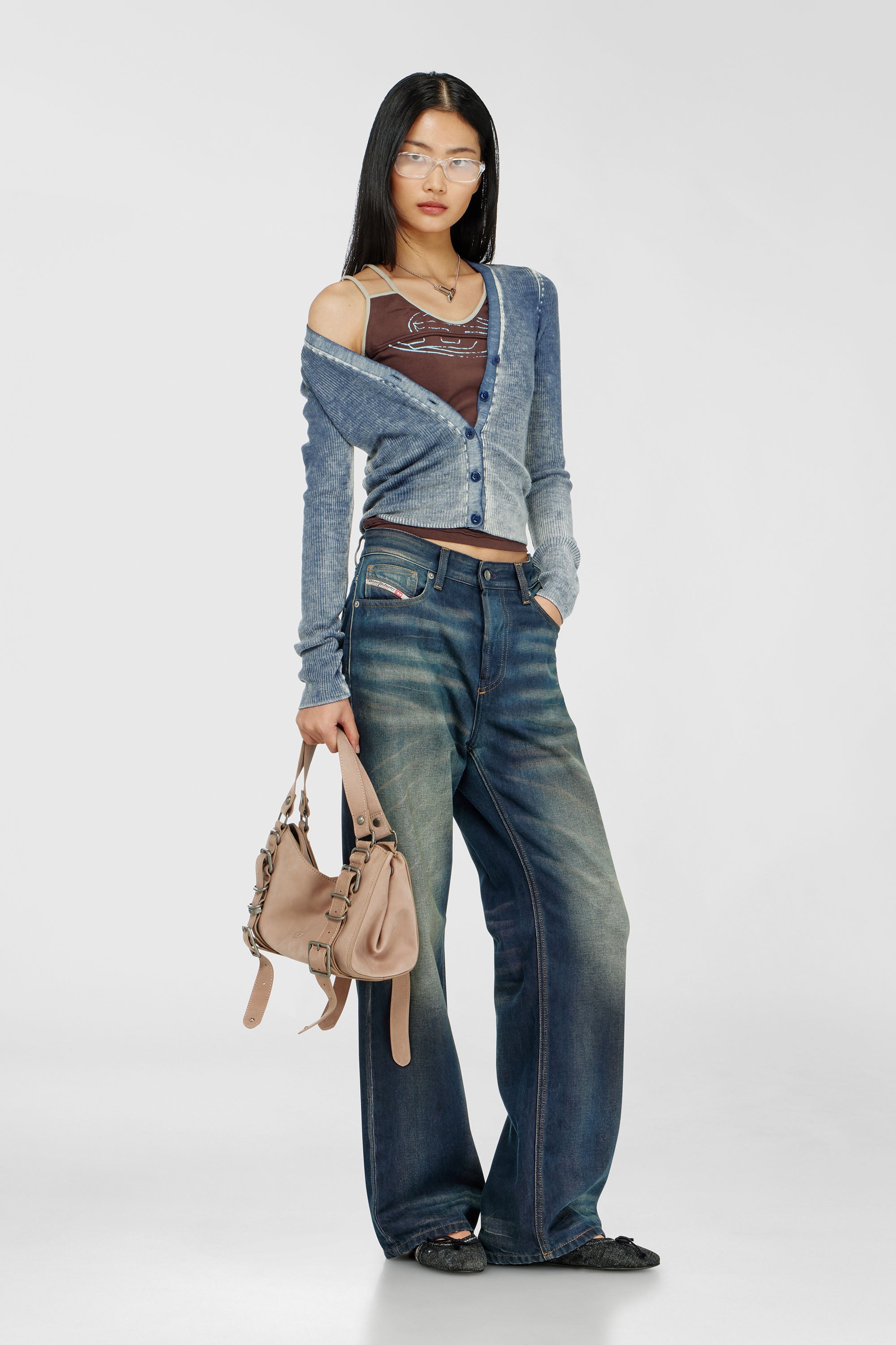 Diesel - D-ONE TOPHANDLE S, D-One-Bolso small con asa superior de piel tratada Mujer in Rosa - 2