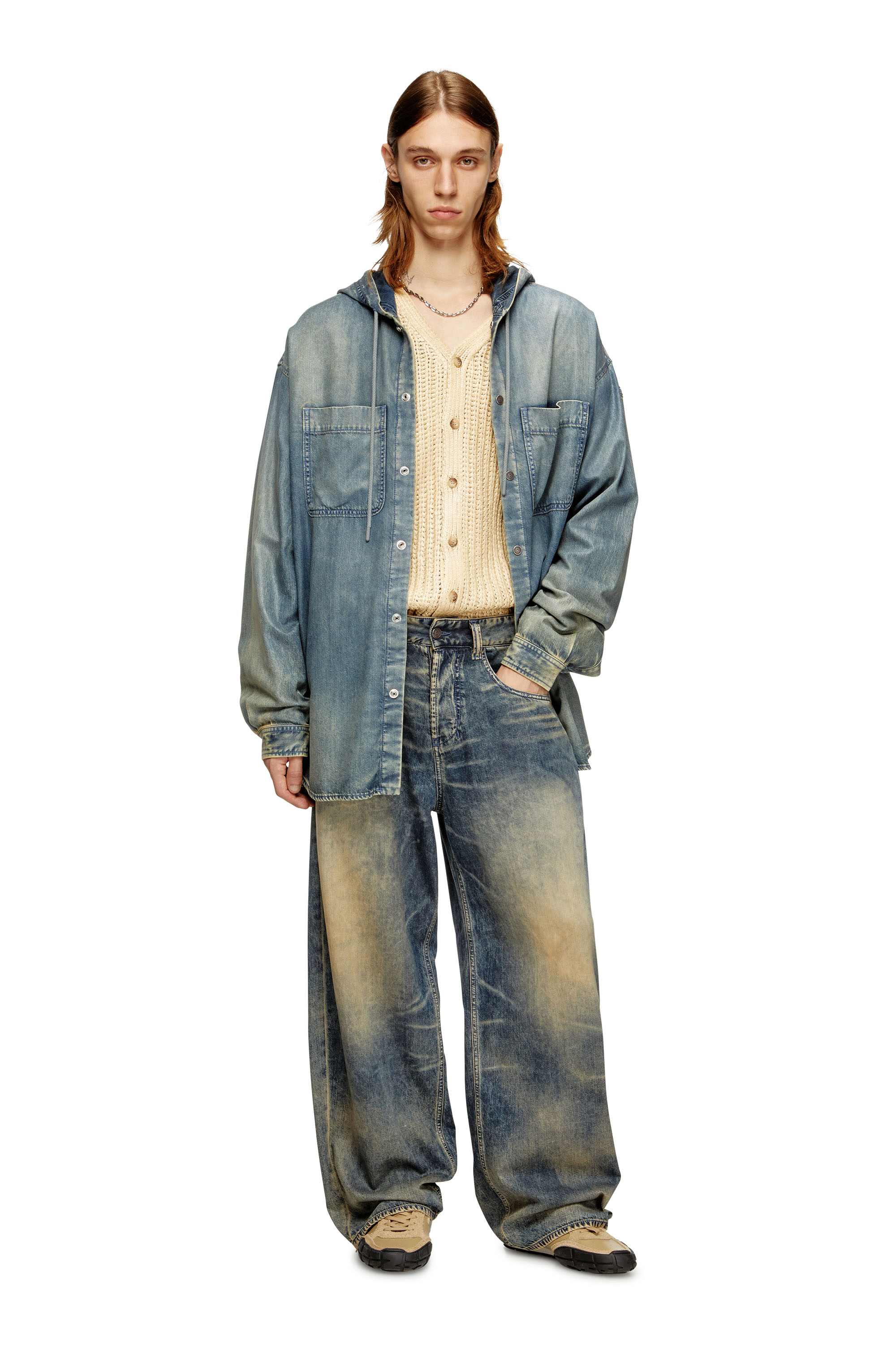 Diesel - Relaxed Jeans 1997 D-Enim-M 0CEBB Hombre, Azul medio - 2