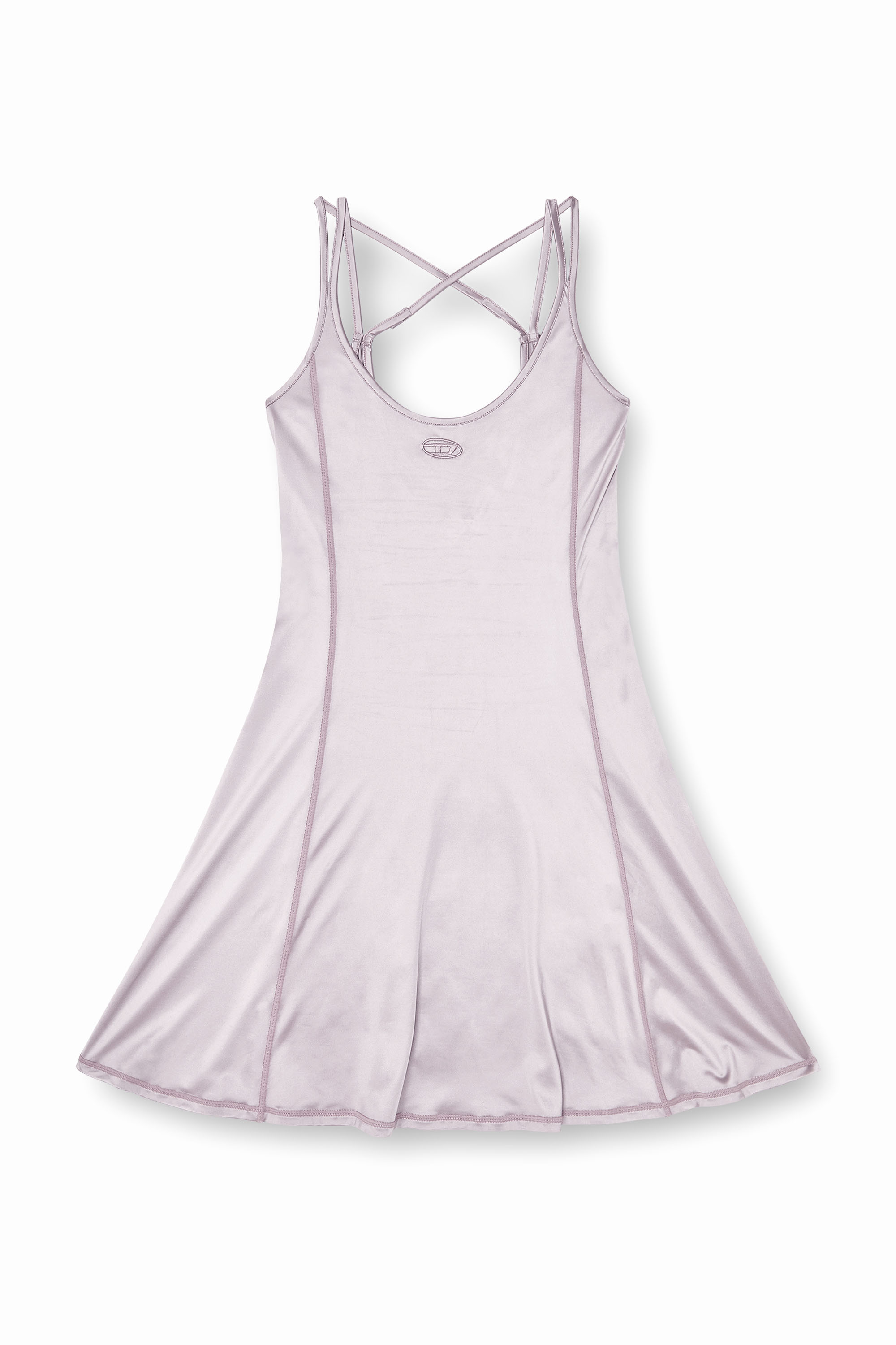 Diesel - D-IMMY, Vestido mini fluido con tirantes dobles Mujer in Morado - 1