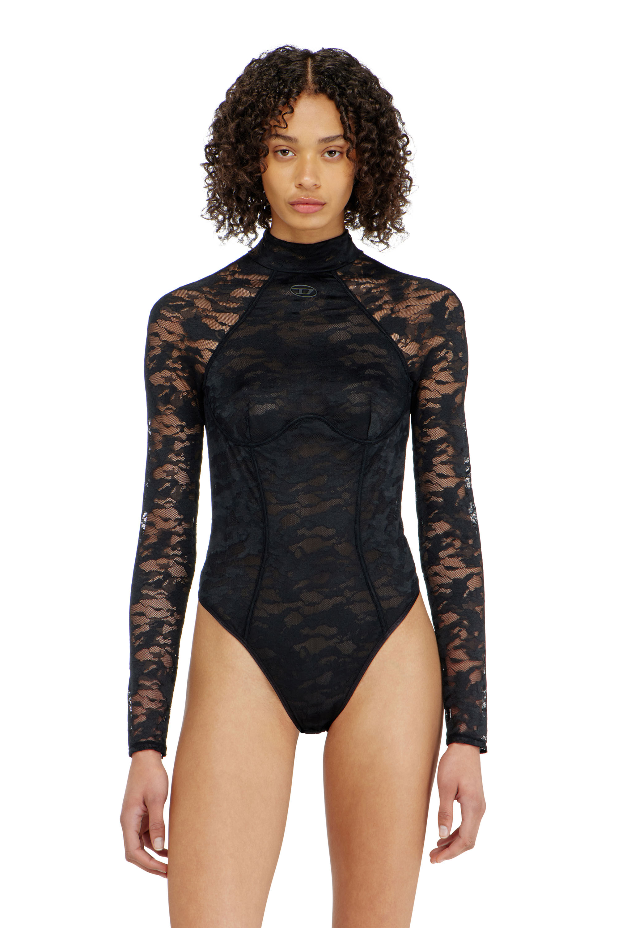 Diesel - VIVIAN-UTLT, Body de encaje de nailon con espalda abierta Mujer in ToBeDefined - 2