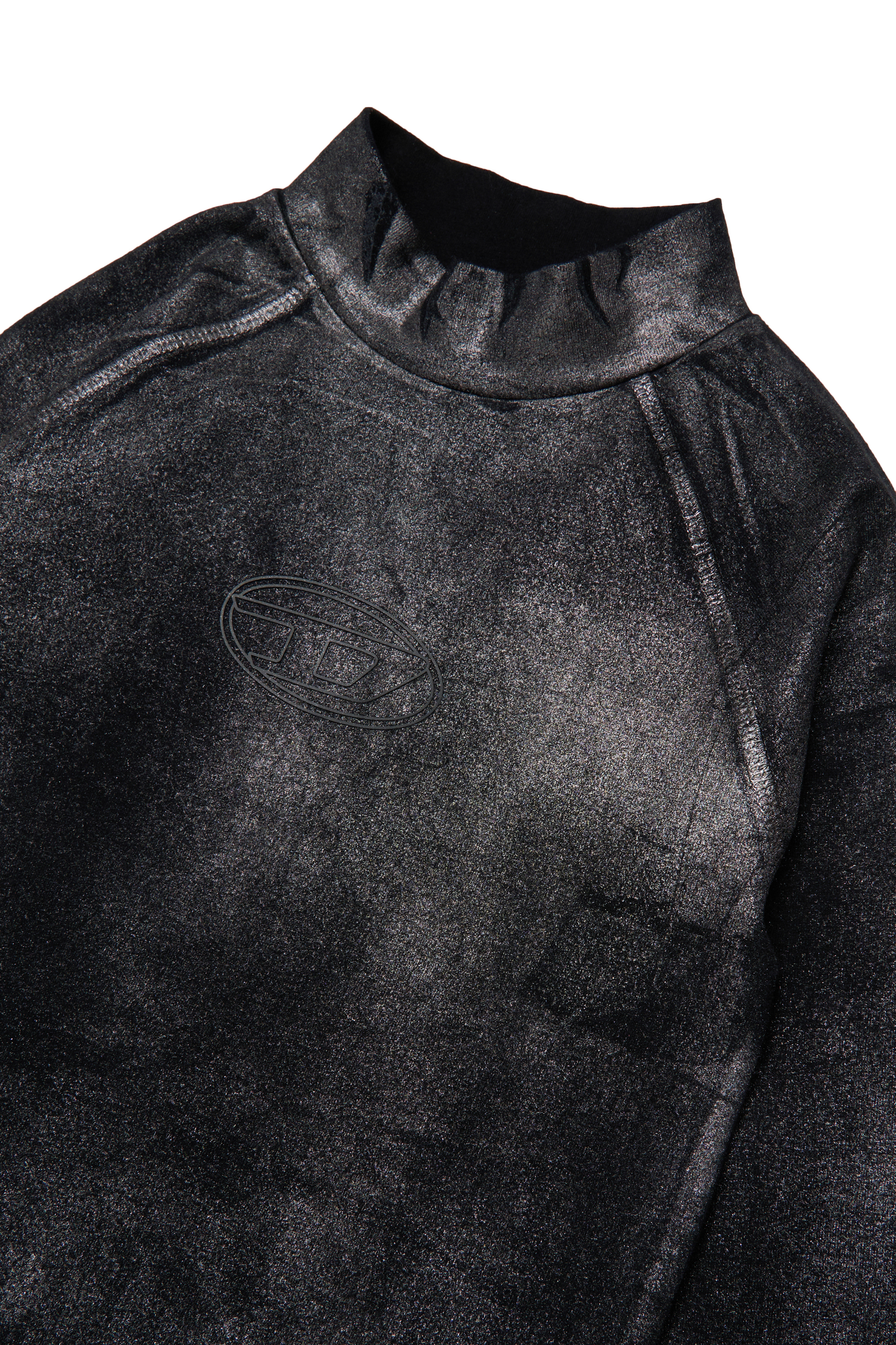 Diesel - BALDA, Body de algodón con cuello mock Mujer in Negro - 3