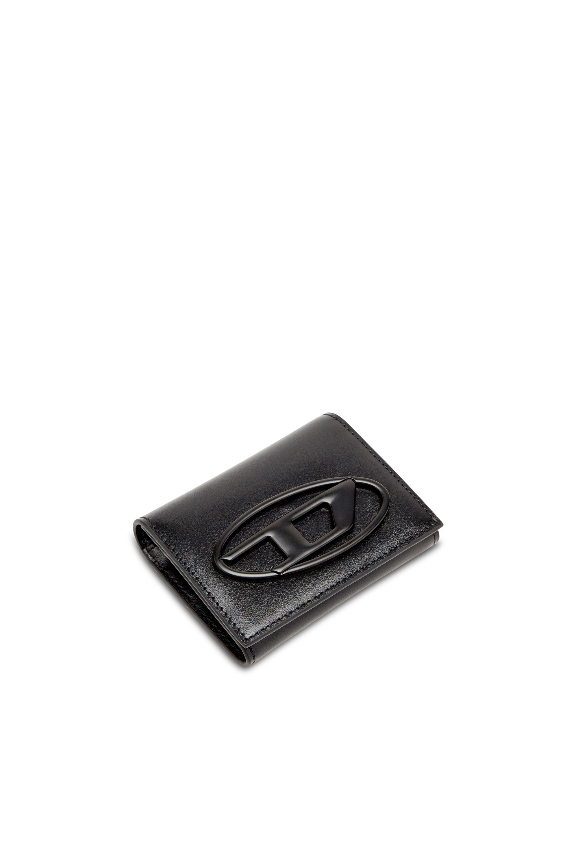 Diesel - HOLI-D CARD HOLDER S II, Tarjetero de cuero que se pliega por la mitad Hombre in Negro - 4