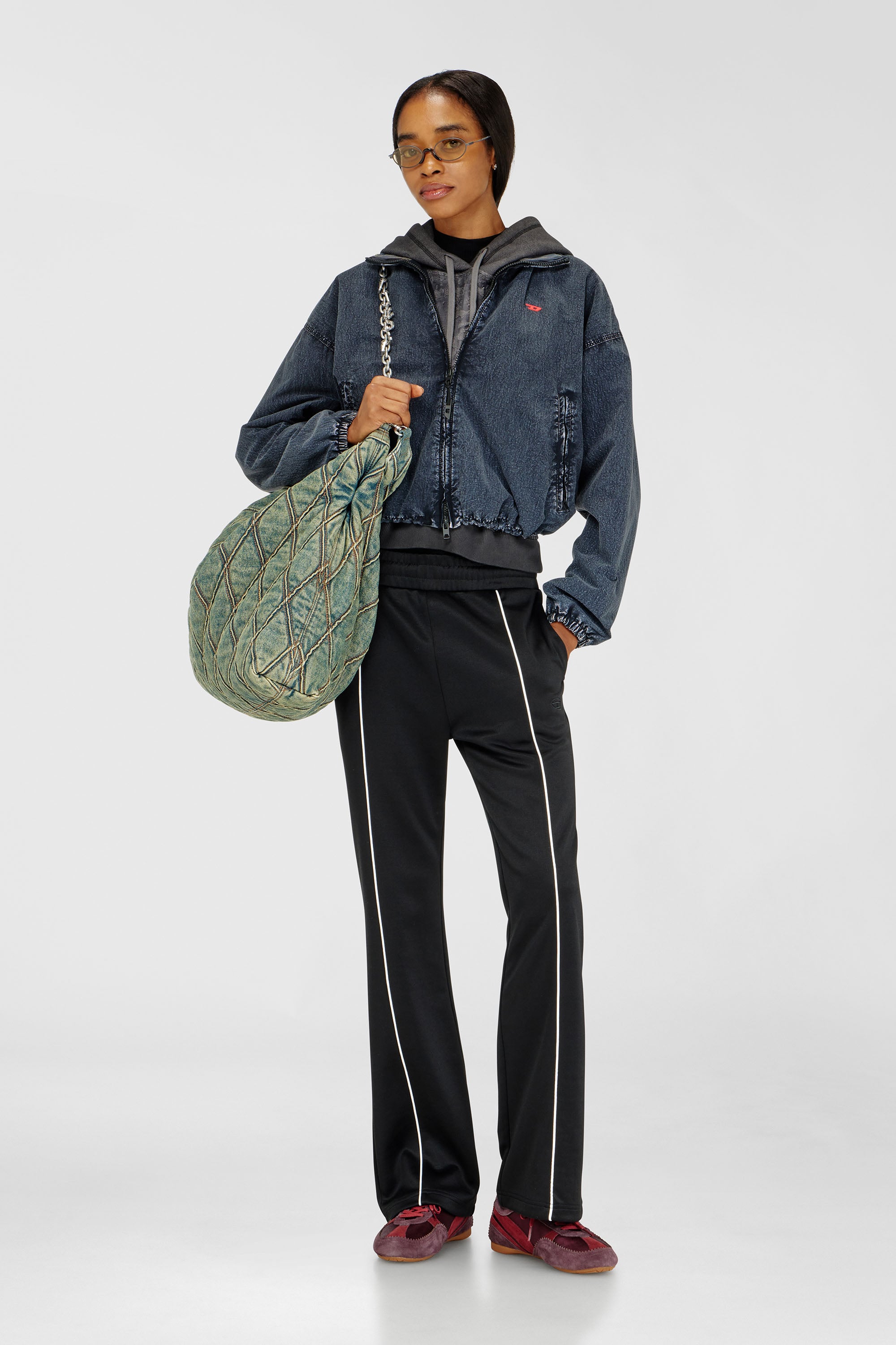 Diesel - P-LOCKINGIN-OD, Pantalones deportivos con ribete de contraste Mujer in Multicolor - 1