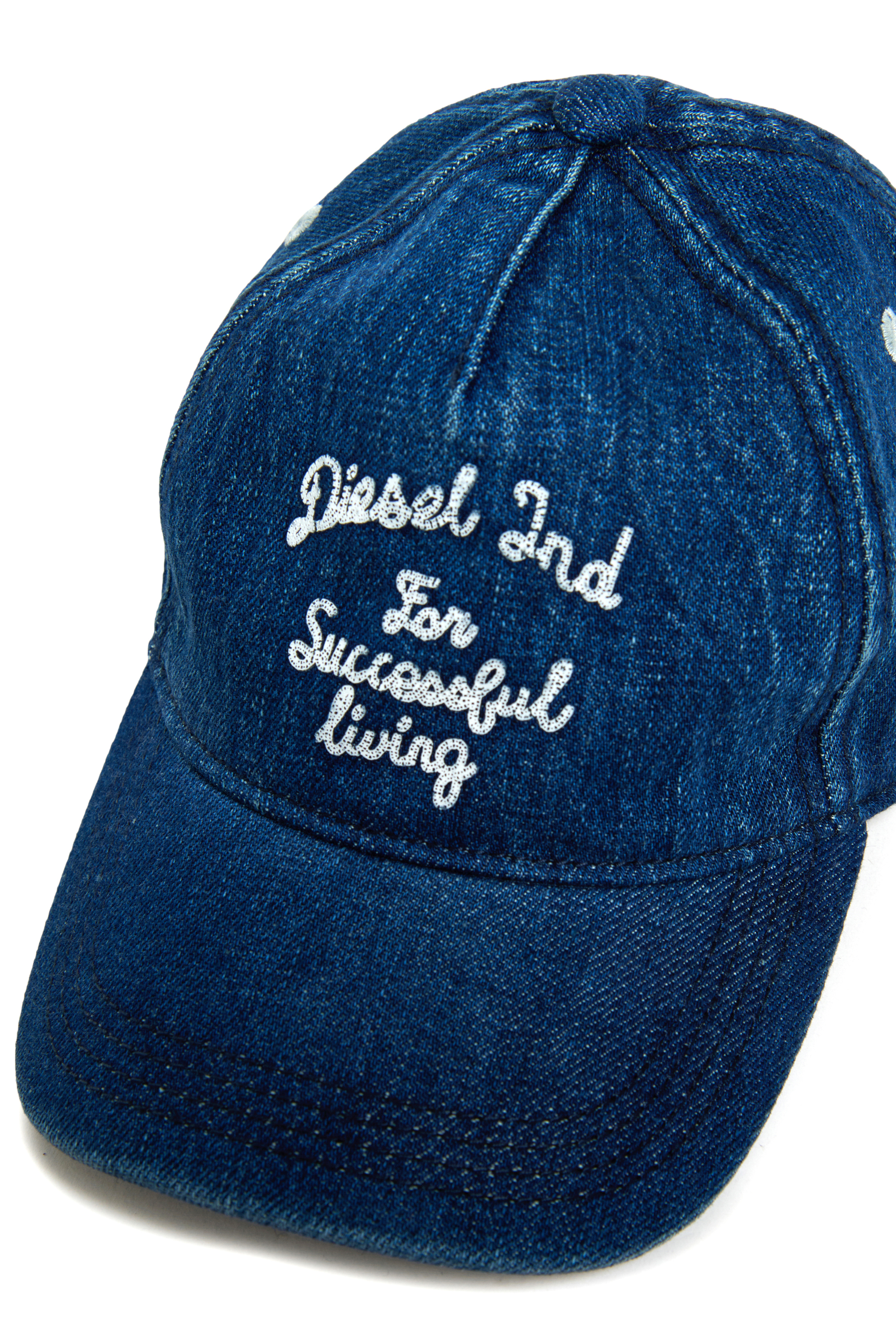 Diesel - FERMYB, Gorra de b&eacute;isbol de mezclilla con bordado Hombre in Azul marino - 3