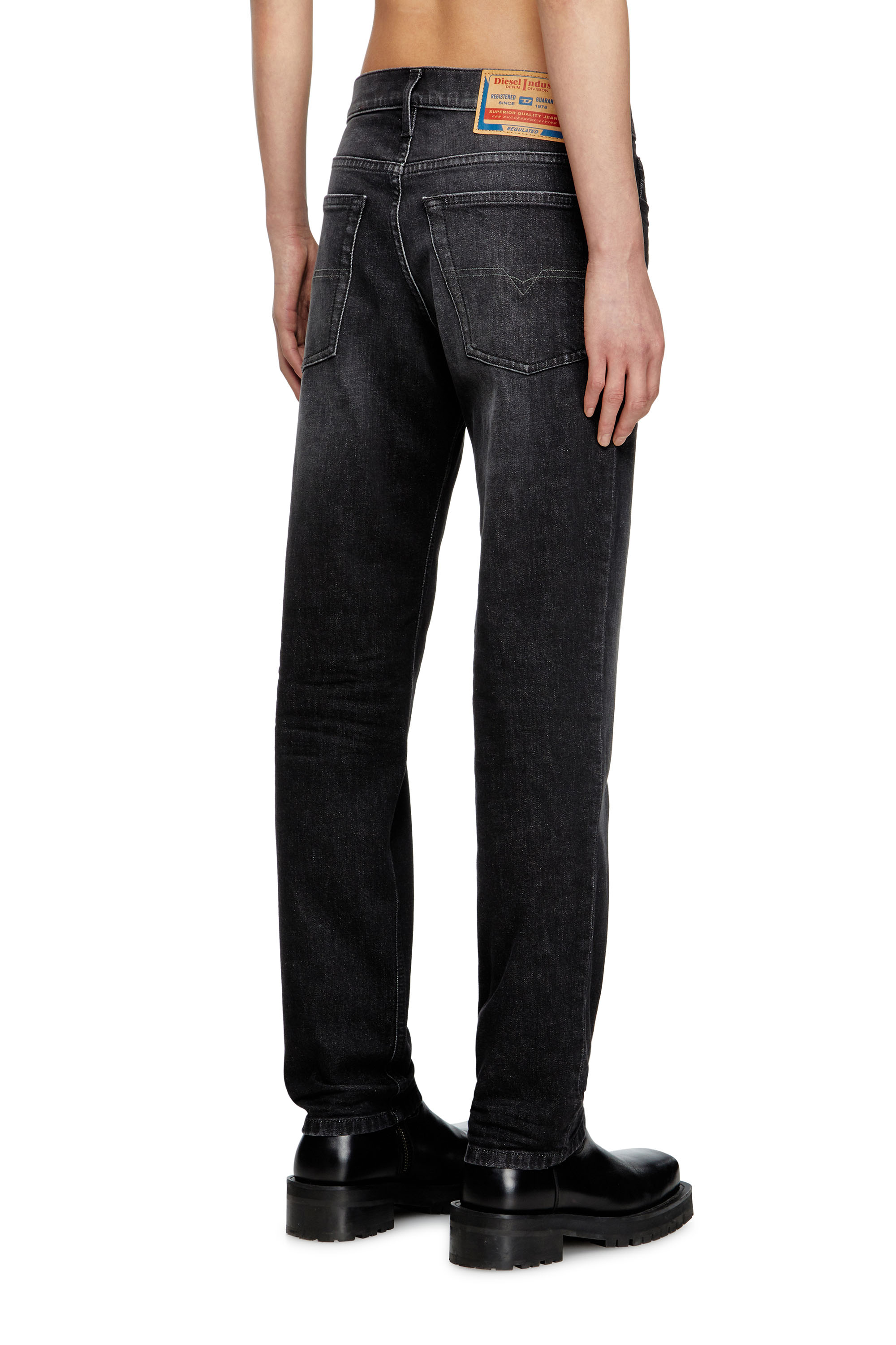 Diesel - Regular Jeans 2023 D-Finitive 0DBDT Hombre, Negro/Gris oscuro - 2