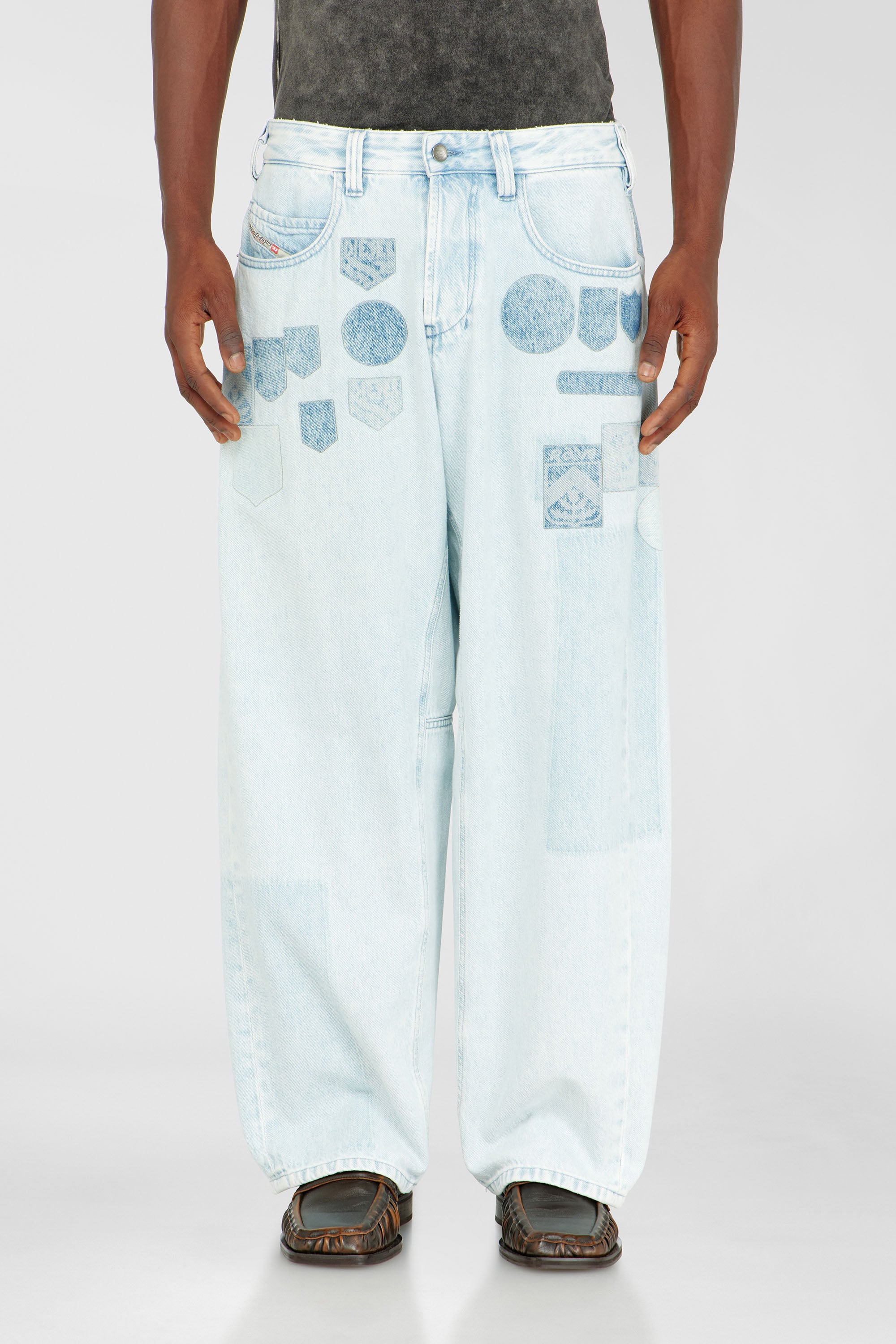 Diesel - Relaxed Jeans 1997 D-Enim-M 0IFBQ Unisex, Azul Claro - 1