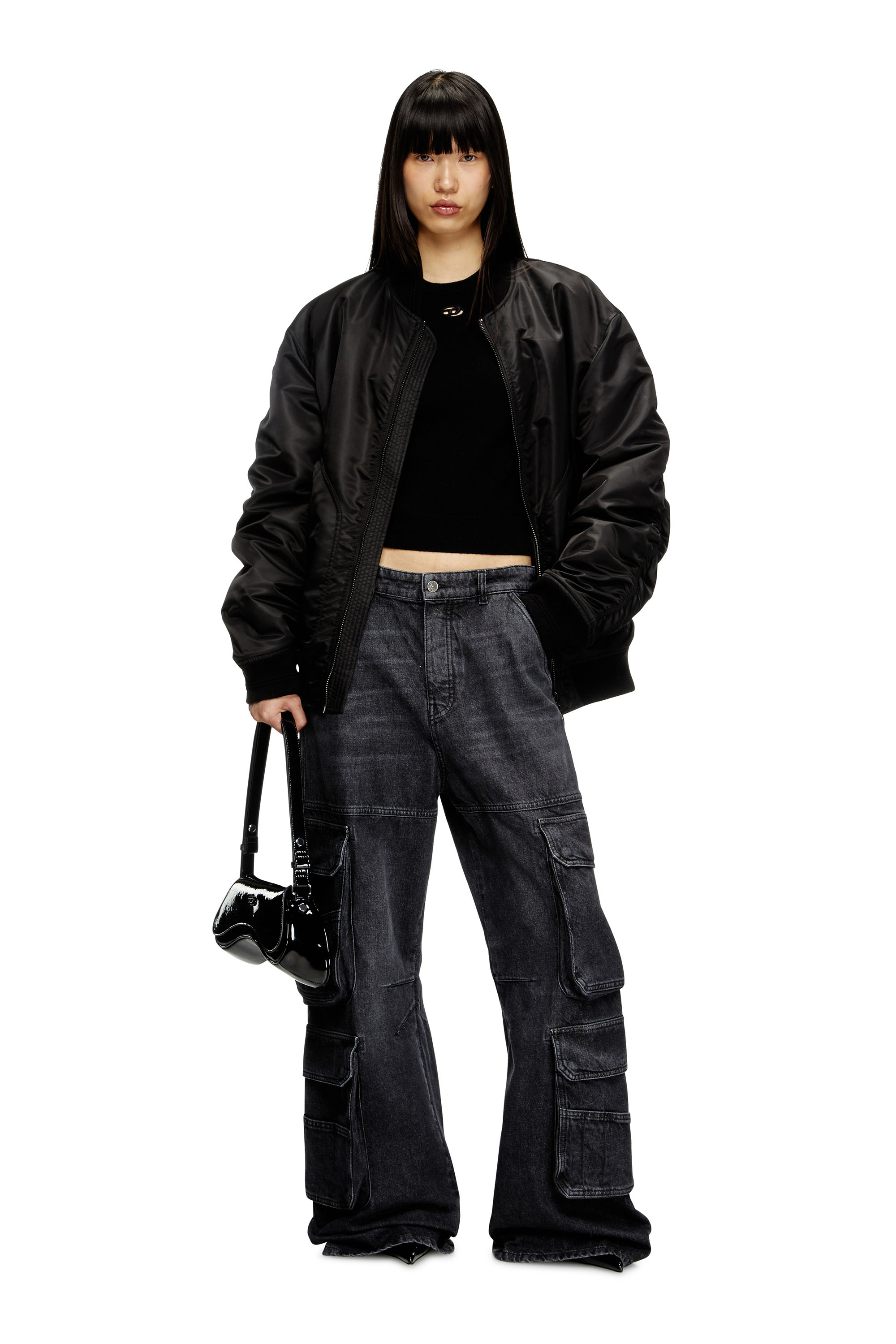 Diesel - M-AREESAX, Camiseta de lana y cachemira Mujer in Negro - 2