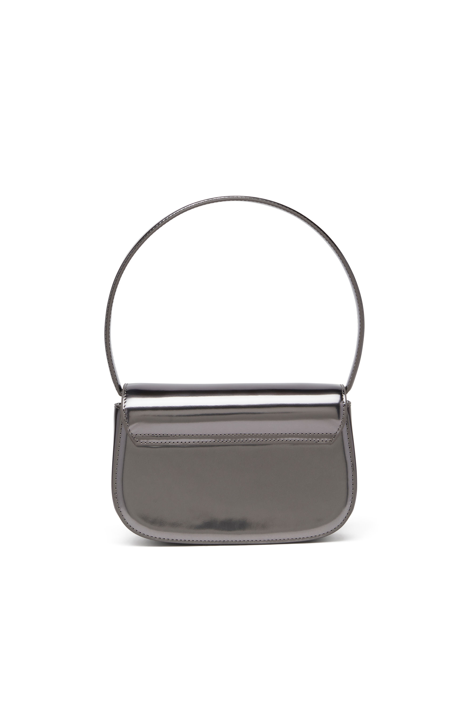 Diesel - 1DR, 1DR-Bolso icónico de hombro redondo de cuero espejado Mujer in Gris - 2