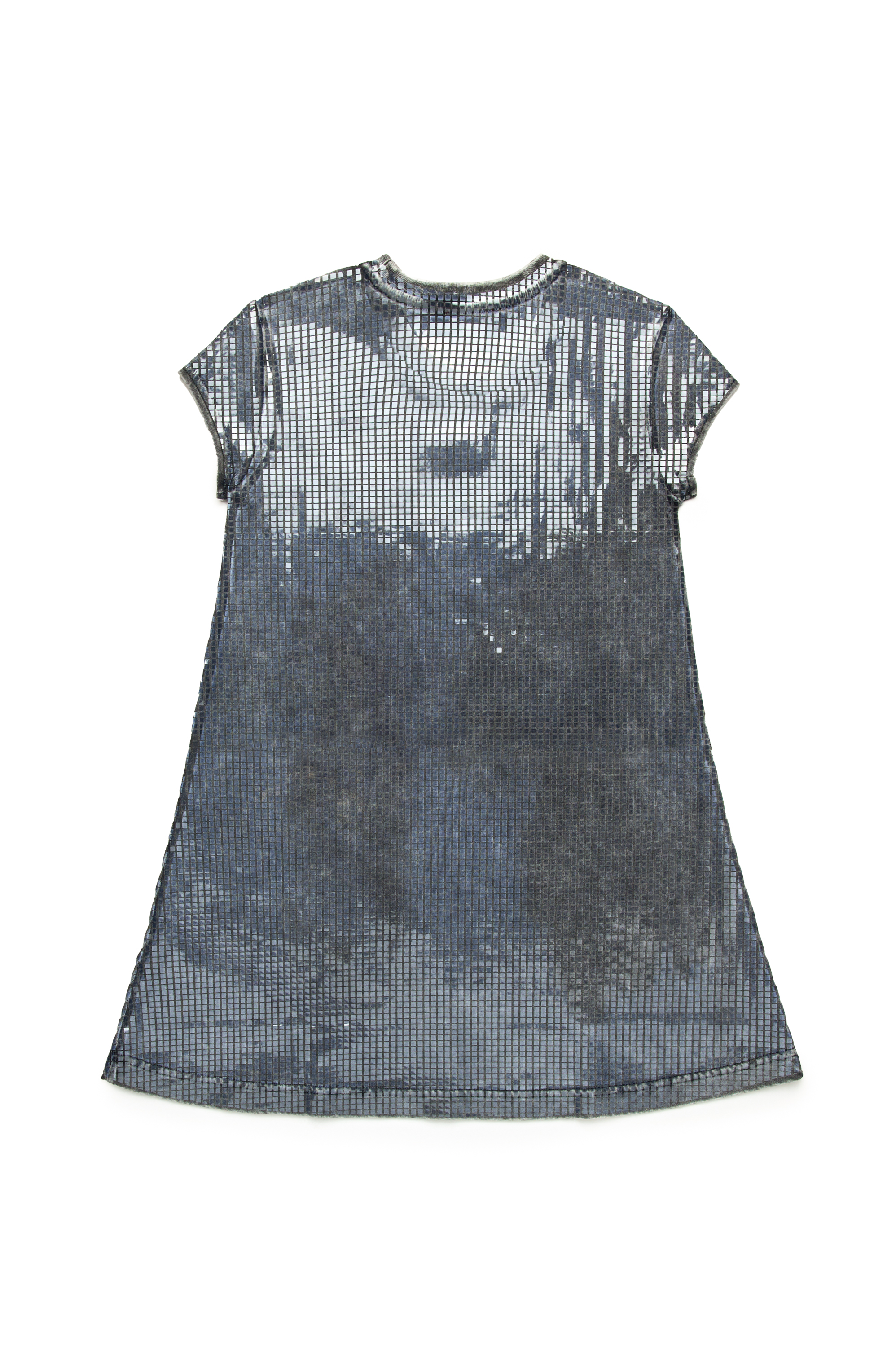 Diesel - DFEIL, Vestido camiseta con efecto de lentejuelas Mujer in Negro - 2