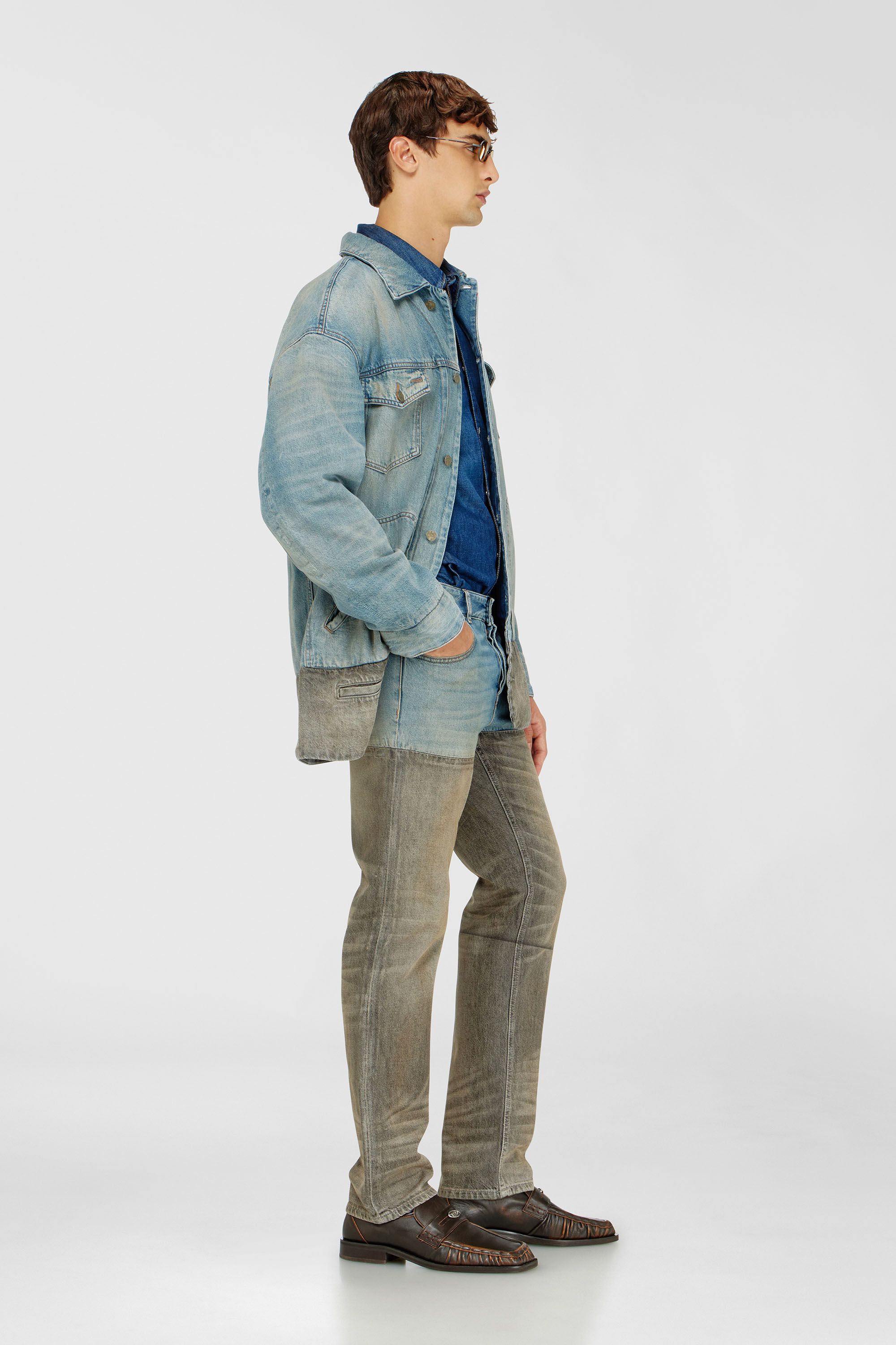 Diesel - Slim Jeans 1993 D-Vyl 0ADDX Hombre, Gris/Azul marino - 1