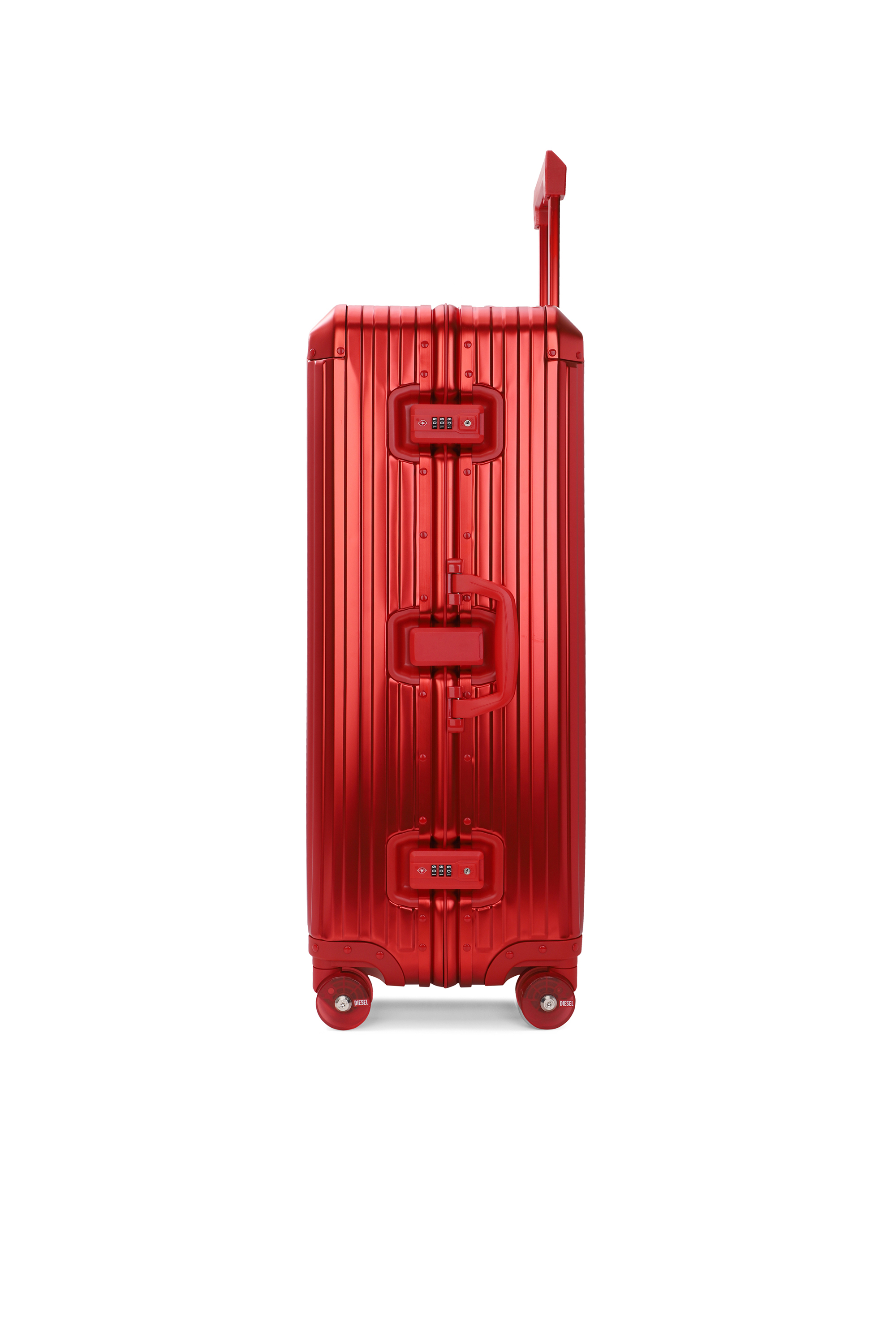 Diesel - DIESEL ALUMINUM TROLLEY- DSL002, Maleta de aluminio tama&ntilde;o L Unisex in Rojo - 4