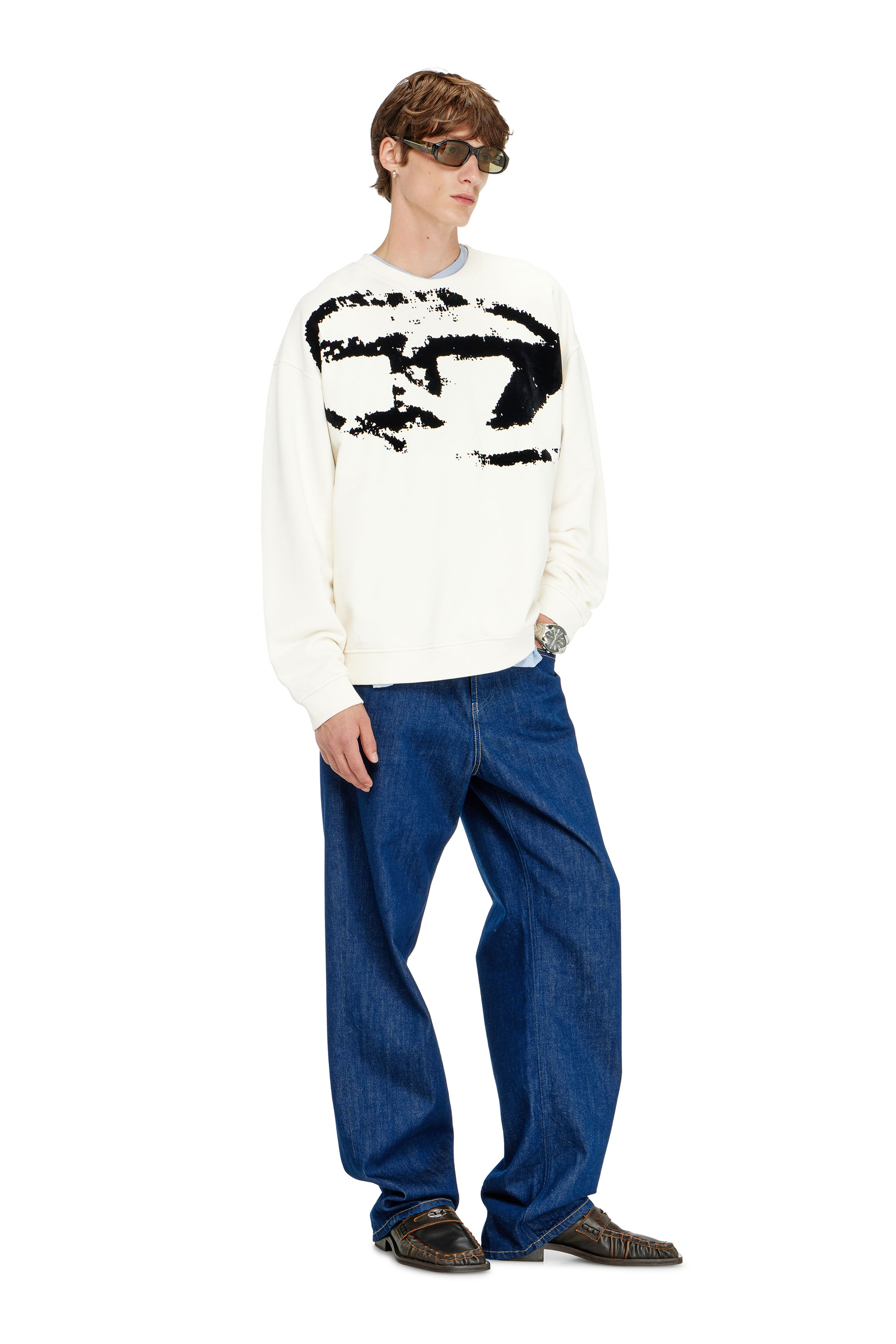 Diesel - S-BOXT-N5, Sudadera de algod&oacute;n con Oval D flocado Hombre in Multicolor - 2