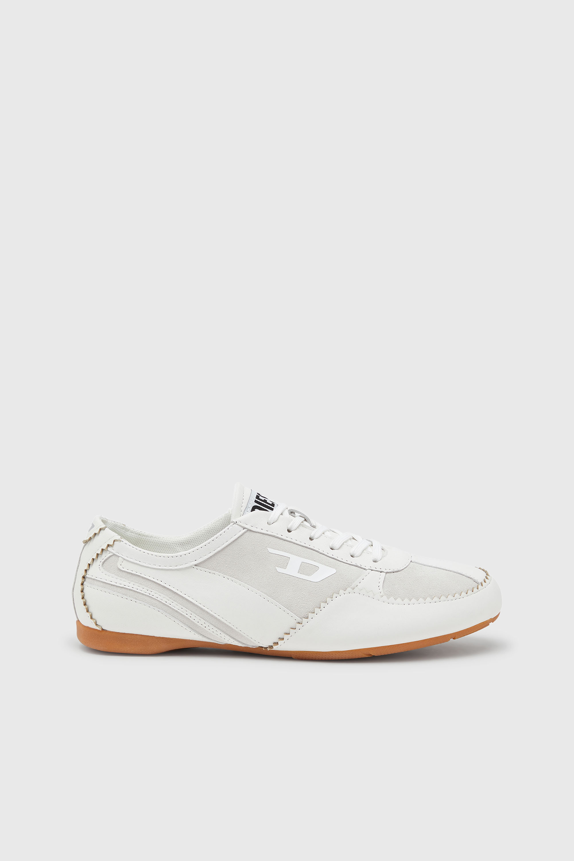 Diesel - D-MILE LOW W, D-Mile-Zapatillas en cuero y ante Mujer in Blanco - 1
