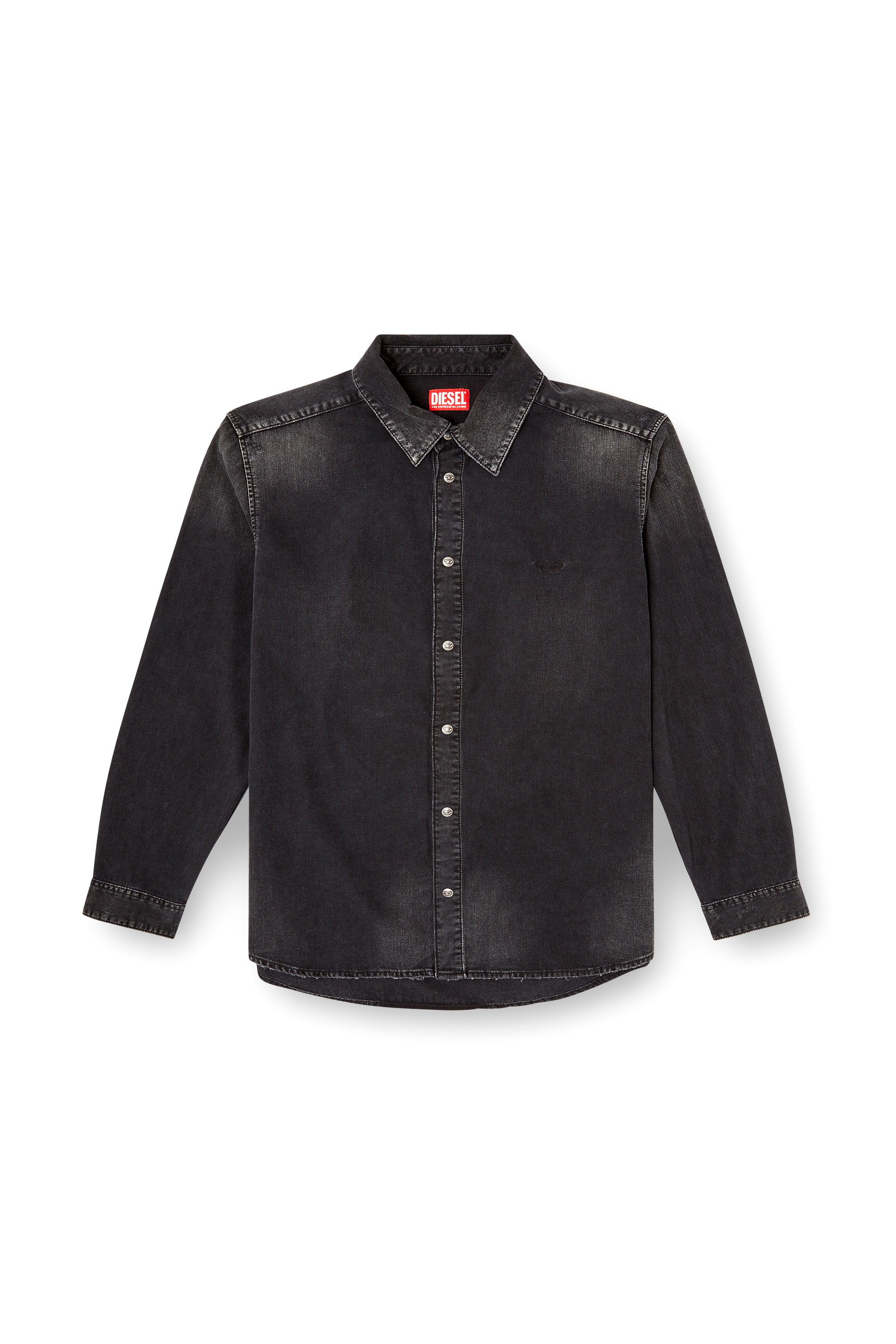 Diesel - D-SIMPLY, Camisa de denim de manga larga Hombre in Negro - 3