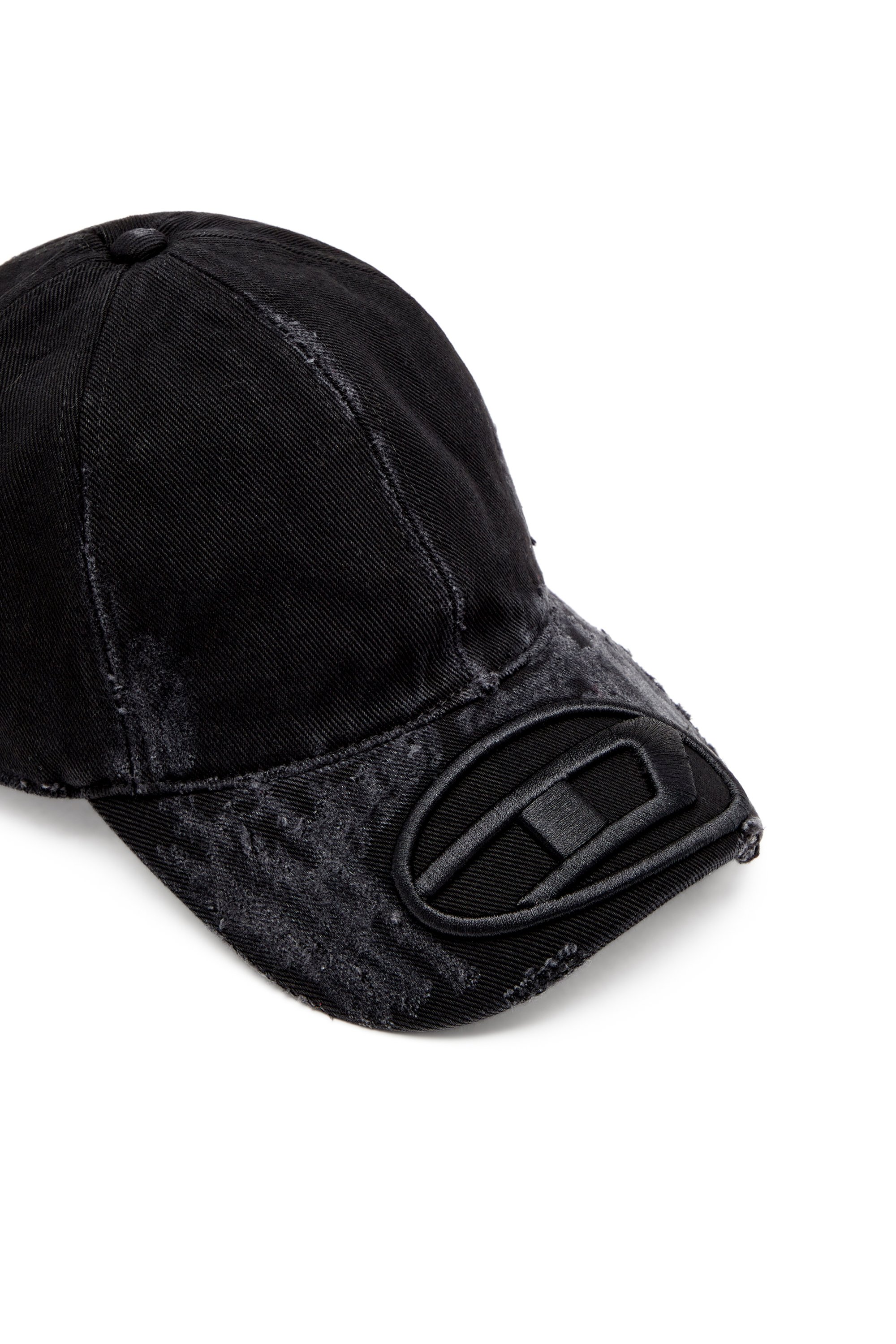 Diesel - C-ODY, Gorra de béisbol de denim desgastado Hombre in Negro - 3