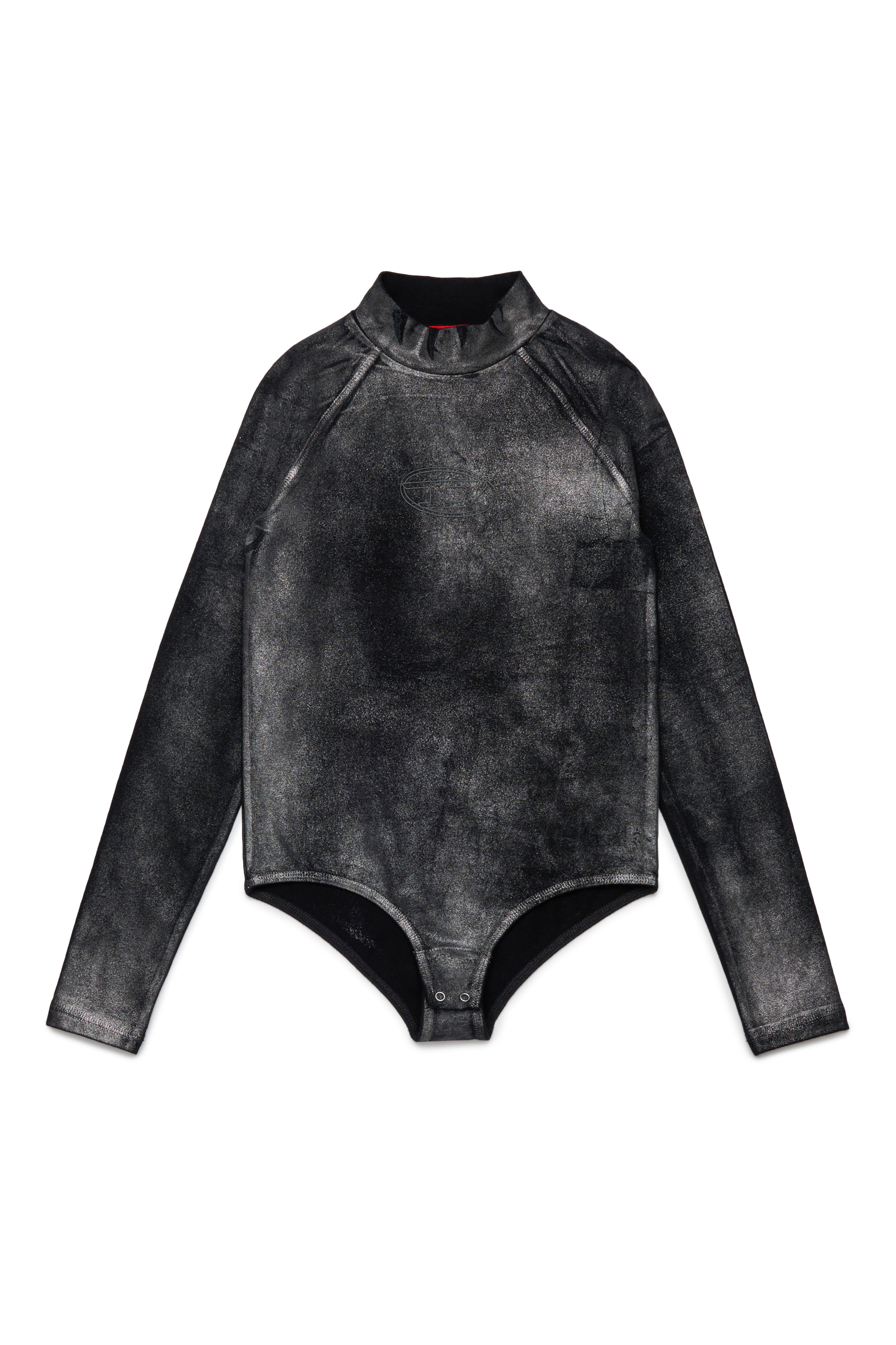 Diesel - BALDA, Body de algodón con cuello mock Mujer in Negro - 1