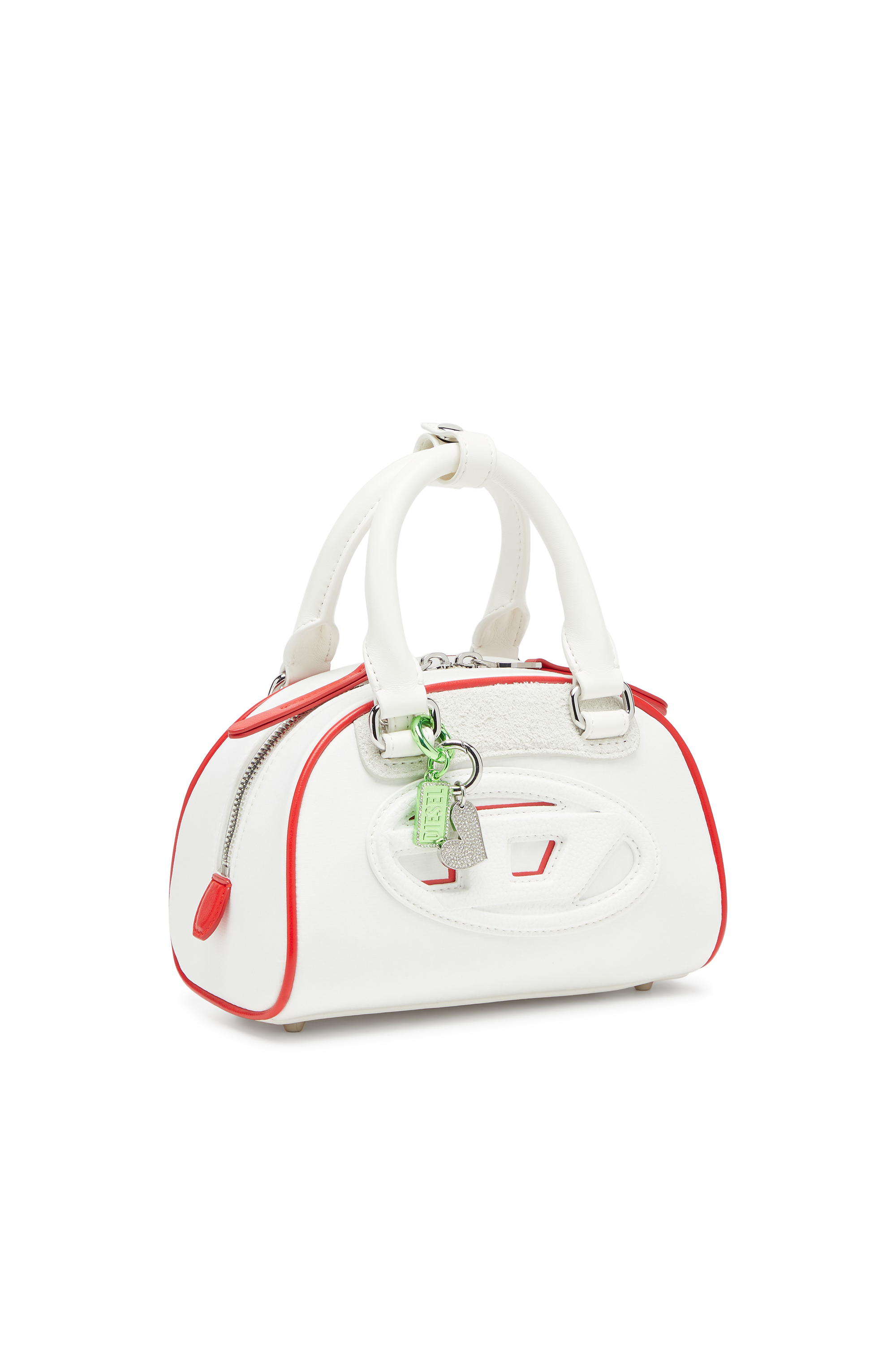 Diesel - 1DR DOME CROSSBODY, 1DR Dome-Mini bolso de bloques de color tipo bowling Mujer in Blanco - 2