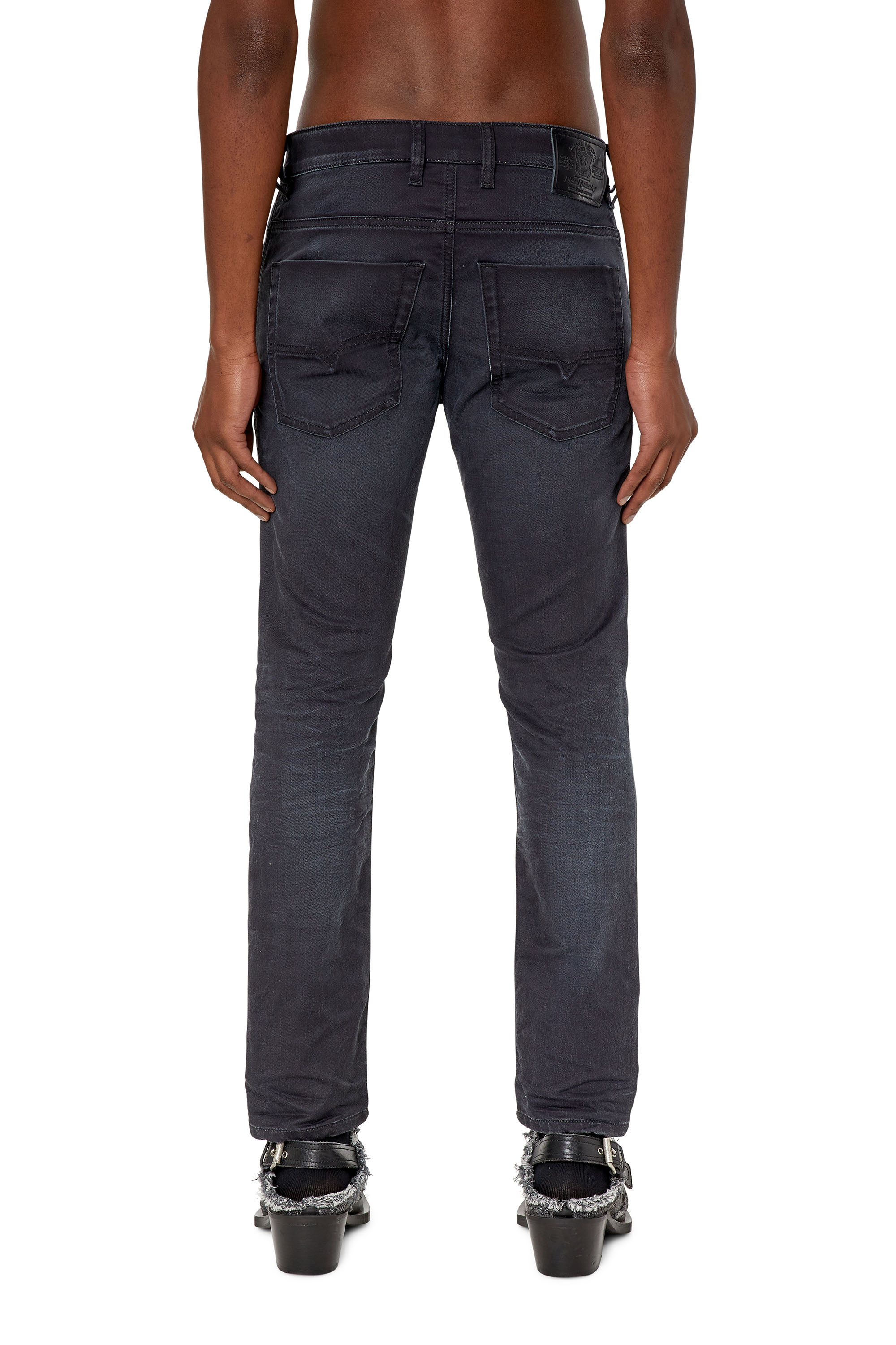 Diesel - Krooley JoggJeans® 068CQ Tapered, Negro/Gris oscuro - Image 3