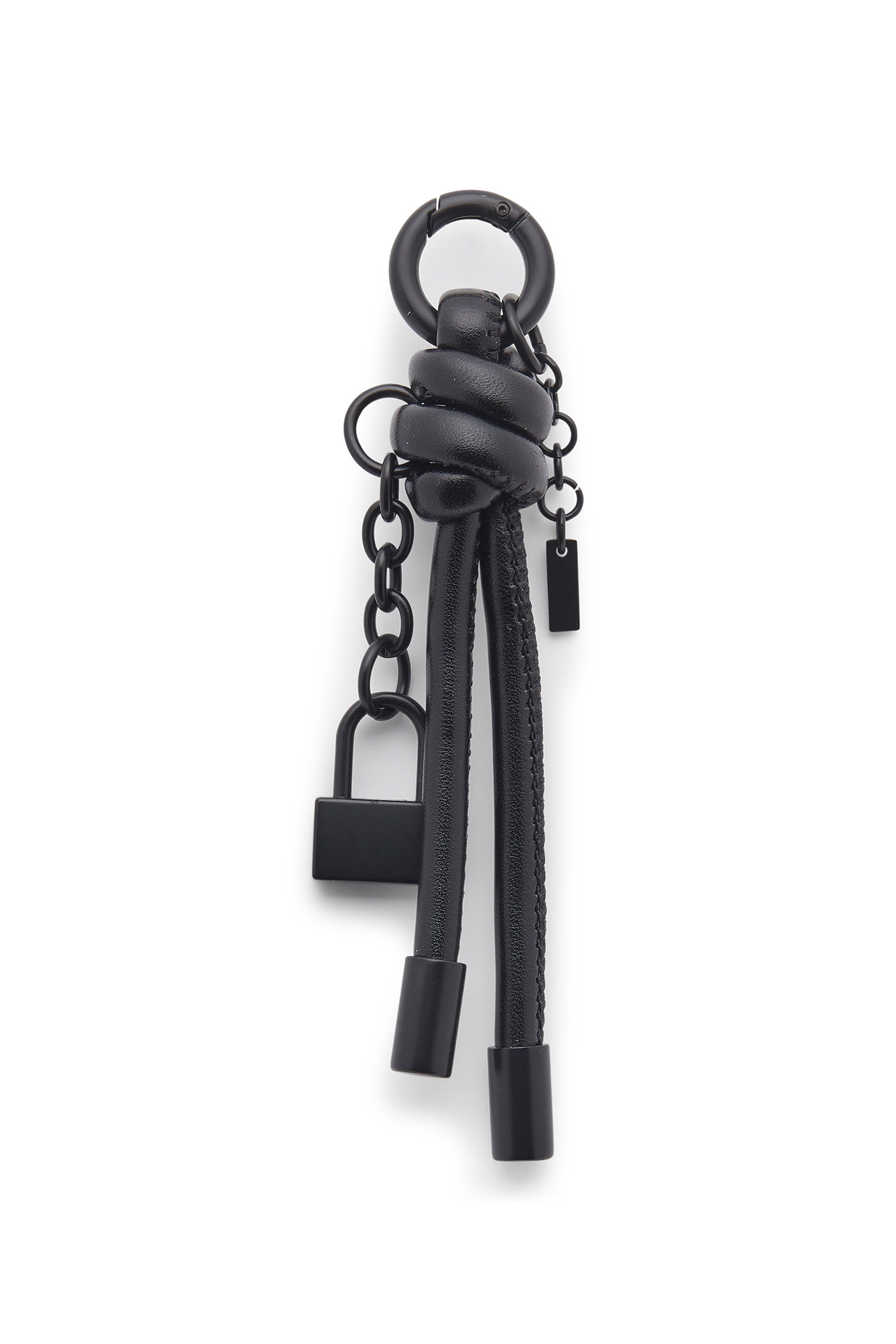 Diesel - CHARM-LOCK II, Llavero met&aacute;lico con detalle de candado Diesel Hombre in Negro - 2