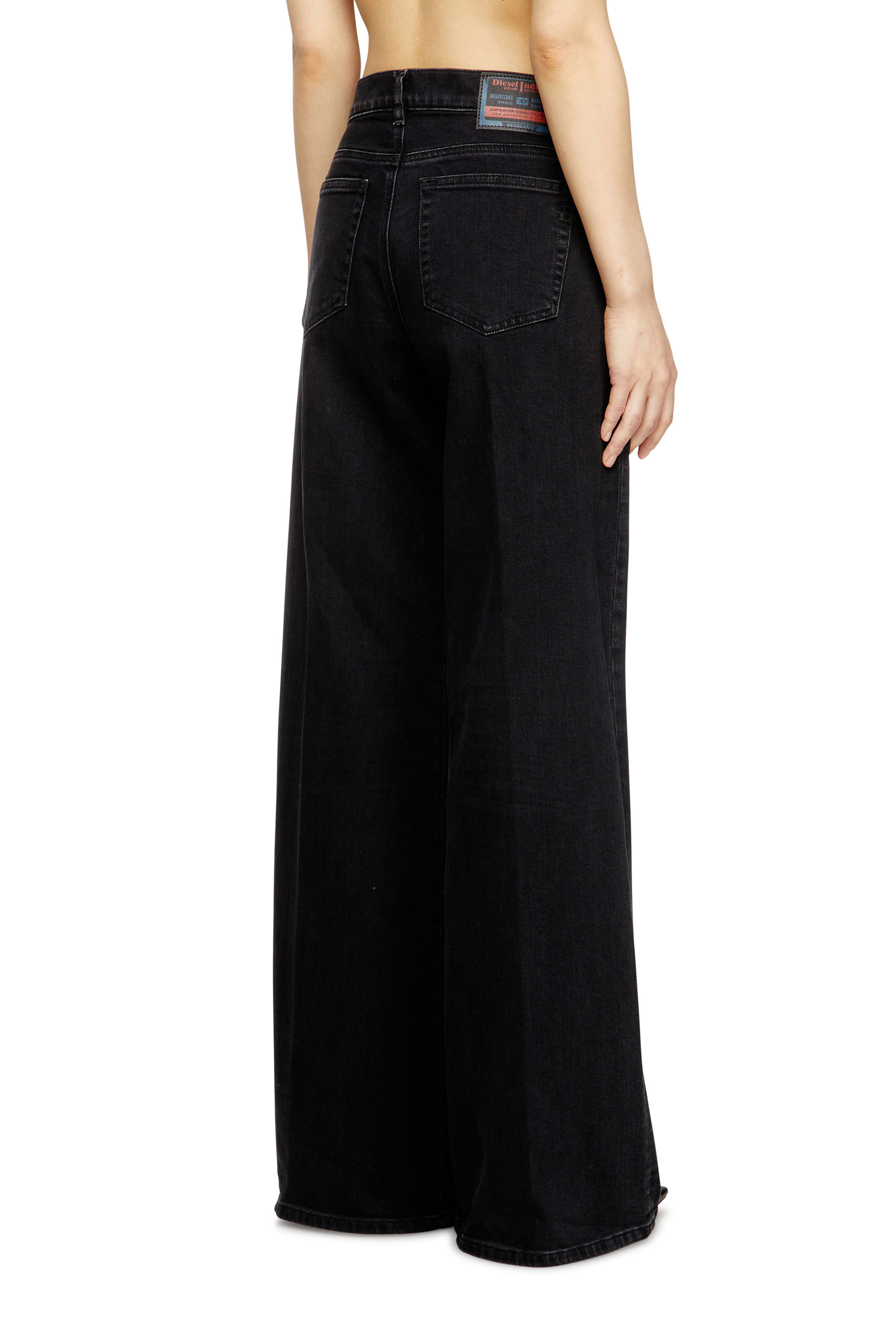 Diesel - Flare Jeans 1978 D-Akemi 09N89 Mujer, Negro/Gris oscuro - 4
