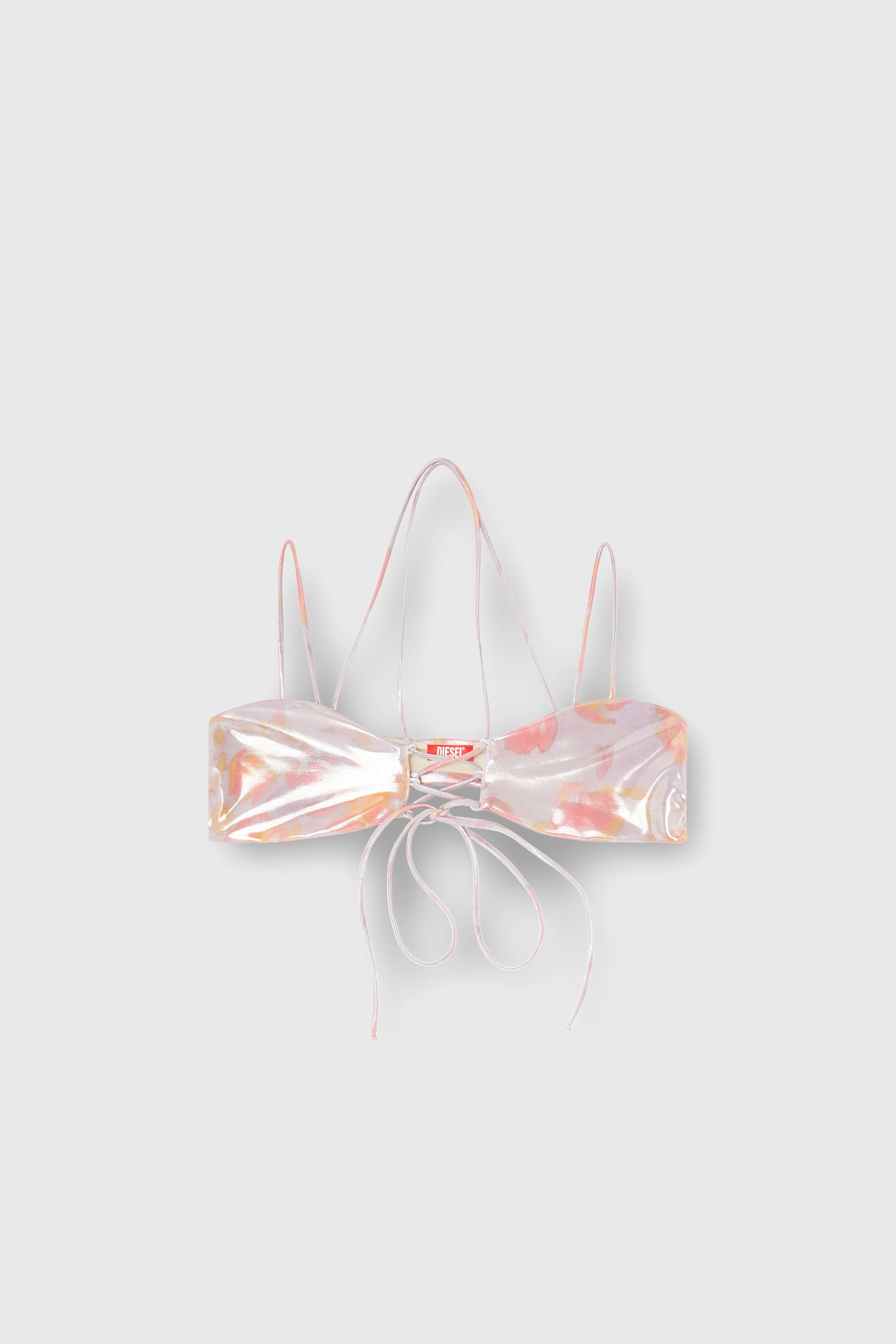 Diesel - NADINE-UTLT, Bikini de tiras met&aacute;licas con estampado floral Mujer in Morado - 2